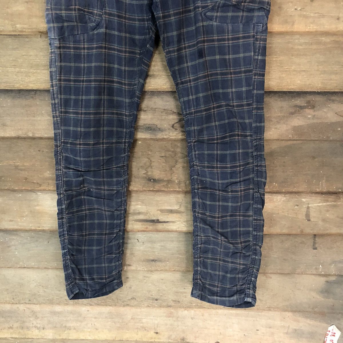 Japanese Brand × Seditionaries japan faded vintage Checkered Dark Blue Casual Pants #5070 Size 28" / US 6 / IT 42 - 3 Thumbnail