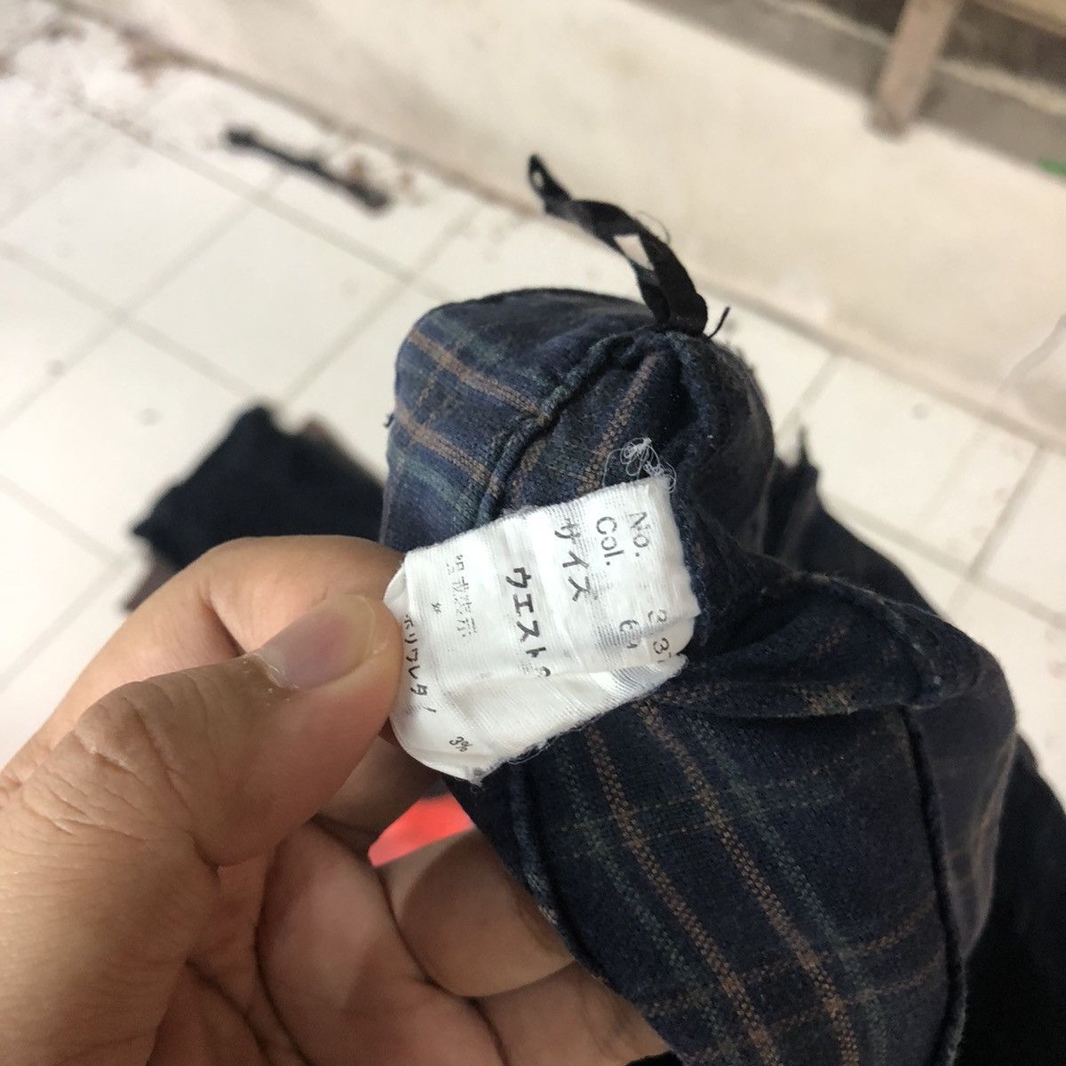 Japanese Brand × Seditionaries japan faded vintage Checkered Dark Blue Casual Pants #5070 Size 28" / US 6 / IT 42 - 14 Thumbnail