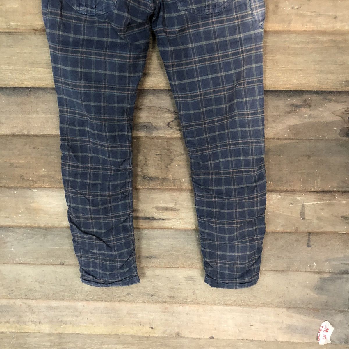 Japanese Brand × Seditionaries japan faded vintage Checkered Dark Blue Casual Pants #5070 Size 28" / US 6 / IT 42 - 11 Thumbnail