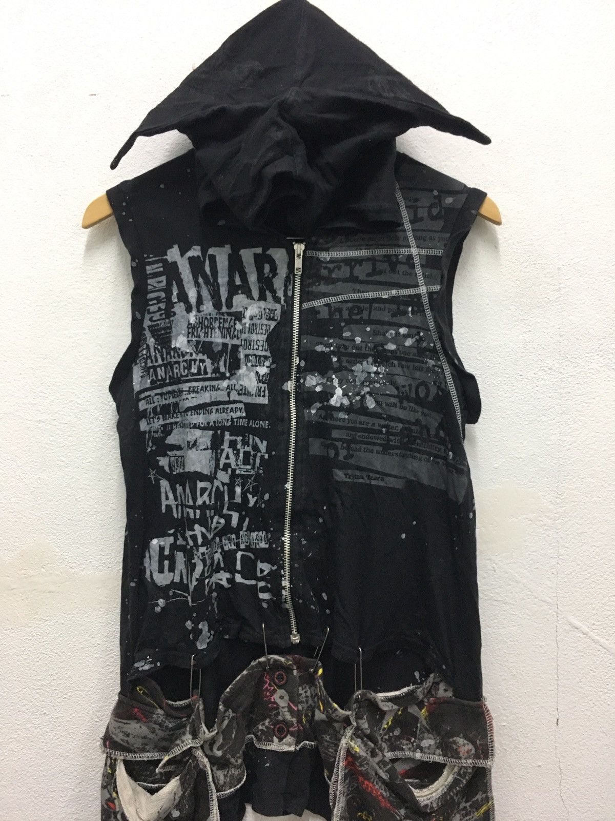 Japanese Brand H.Anarchism for plus bondage sleeveless jacket hoodie Size US M / EU 48-50 / 2 - 3 Thumbnail