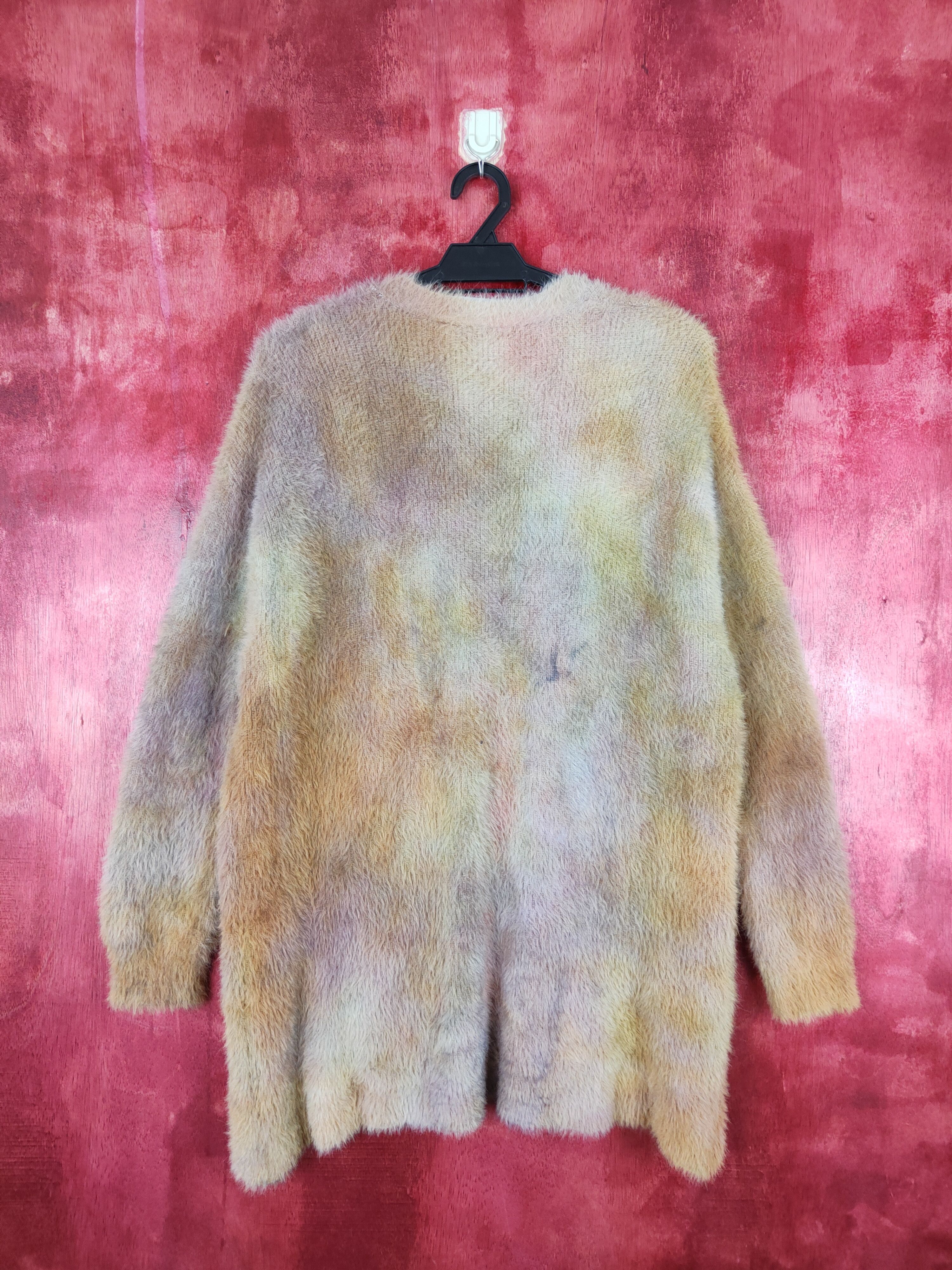 Homespun Knitwear × Japanese Brand GU Yellow/Brown Shag Shaggy Fur Mohair Knitwear #S406 Size S / US 4 / IT 40 - 5 Thumbnail
