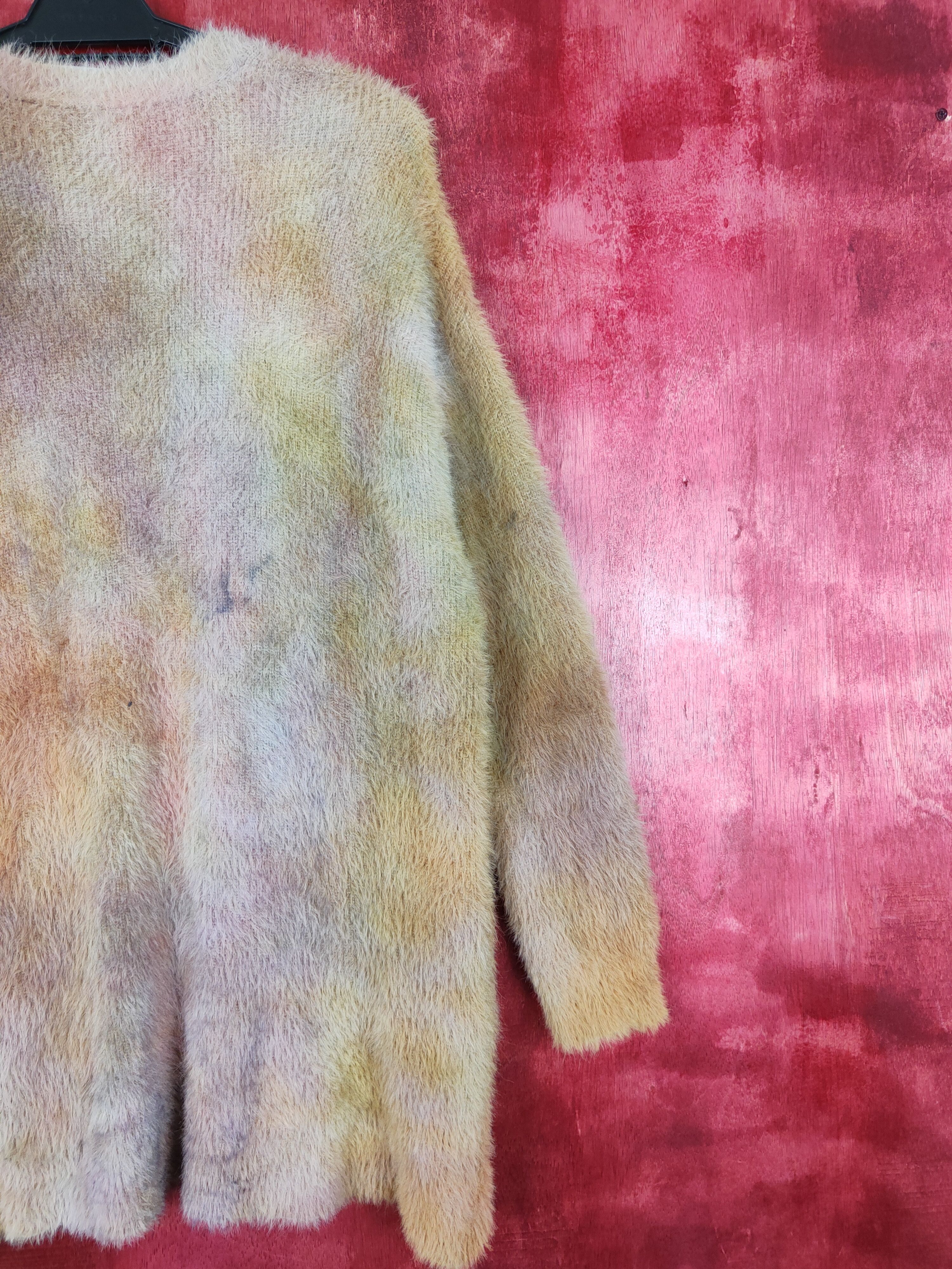 Homespun Knitwear × Japanese Brand GU Yellow/Brown Shag Shaggy Fur Mohair Knitwear #S406 Size S / US 4 / IT 40 - 7 Thumbnail