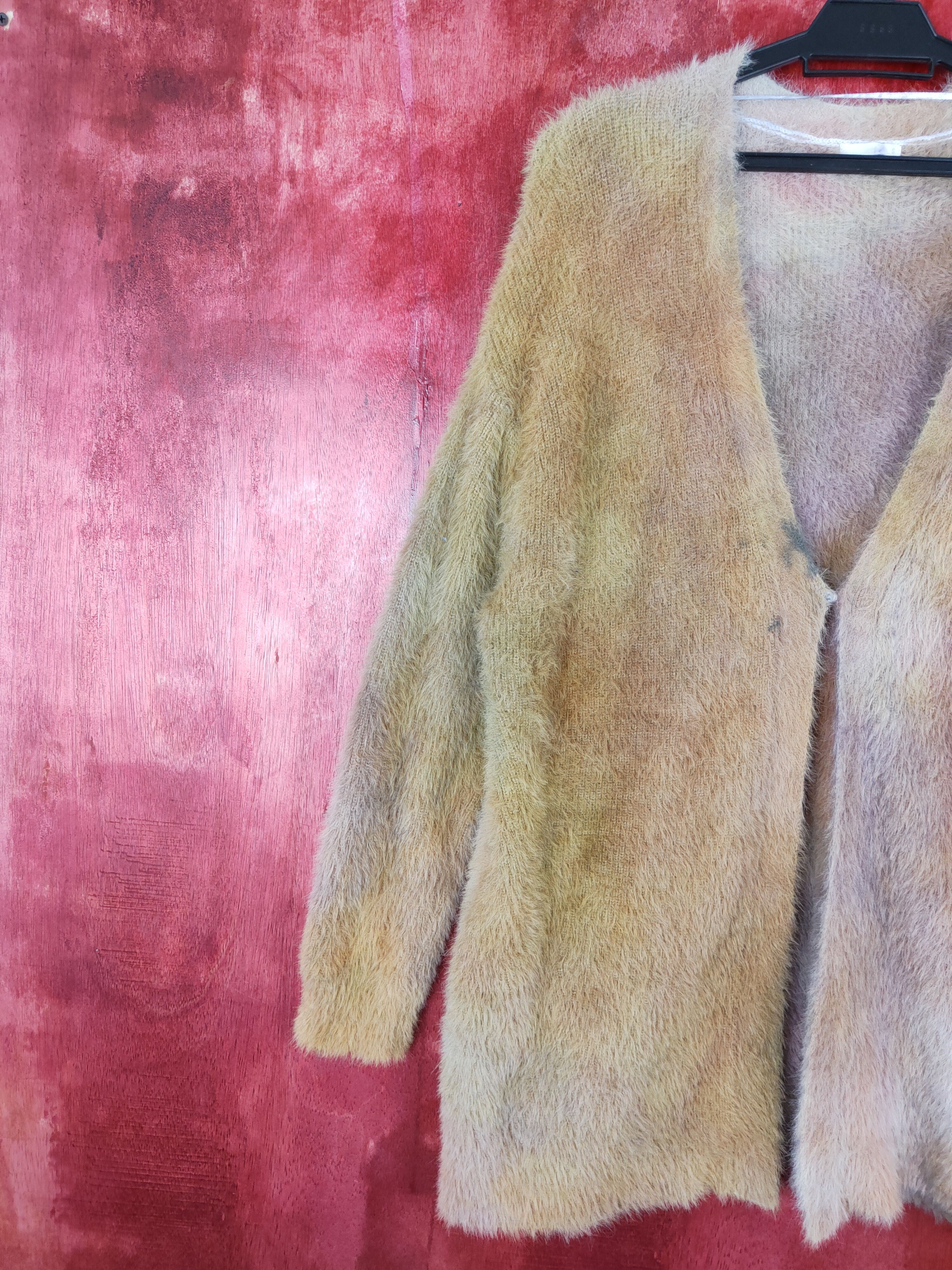 Homespun Knitwear × Japanese Brand GU Yellow/Brown Shag Shaggy Fur Mohair Knitwear #S406 Size S / US 4 / IT 40 - 3 Thumbnail