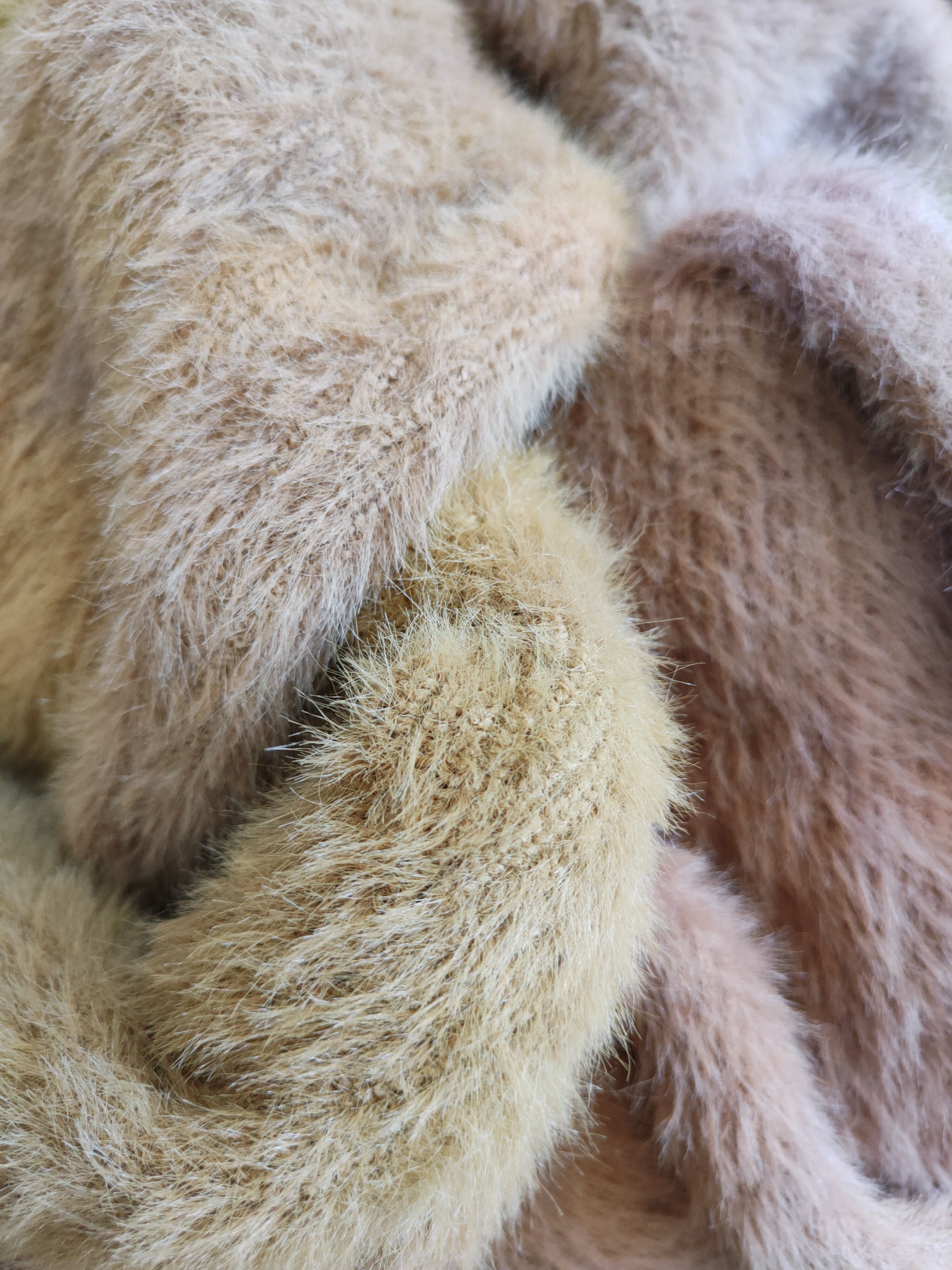Homespun Knitwear × Japanese Brand GU Yellow/Brown Shag Shaggy Fur Mohair Knitwear #S406 Size S / US 4 / IT 40 - 8 Thumbnail