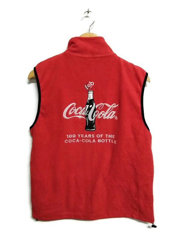 Vintage Coca Cola Coke Embroidery Logo Fleece Vest