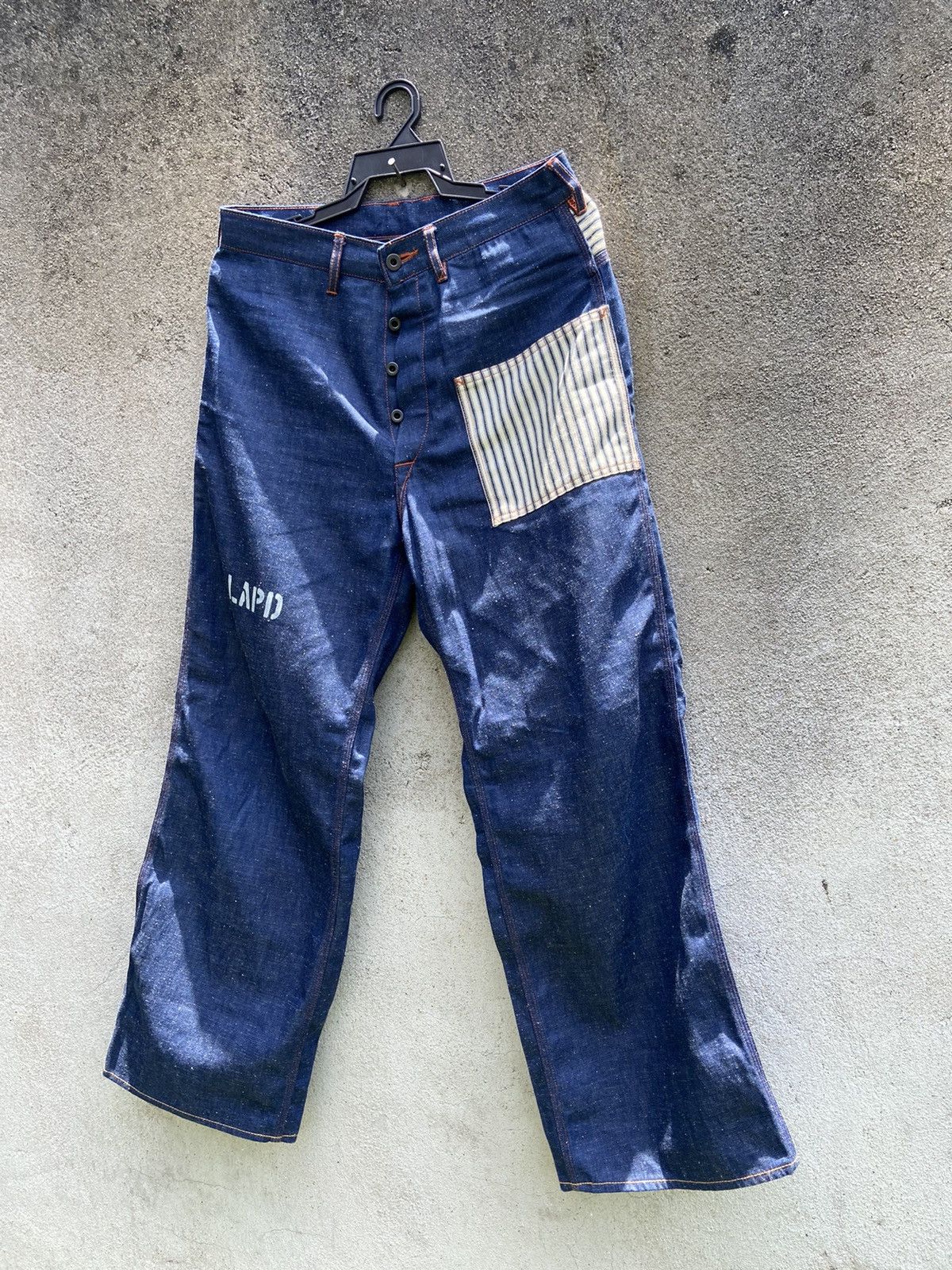 Cushman CUSHMAN Japan LAPD Prison Blue Denim Pants | Grailed
