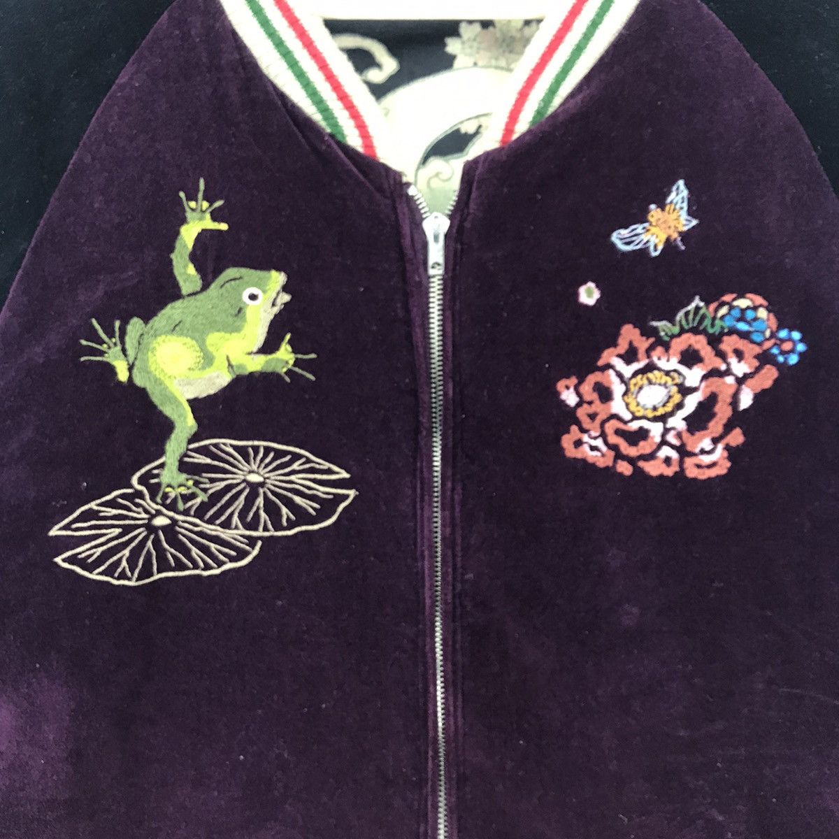 Japanese Brand × Vintage 80’s Fish Moster Tattoo Reversible Rayon Sukajan jacket Size US M / EU 48-50 / 2 - 14 Thumbnail