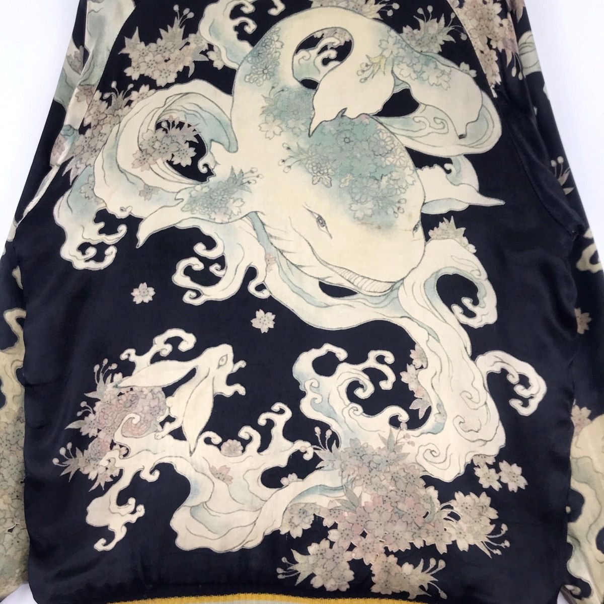 Japanese Brand × Vintage 80’s Fish Moster Tattoo Reversible Rayon Sukajan jacket Size US M / EU 48-50 / 2 - 12 Thumbnail