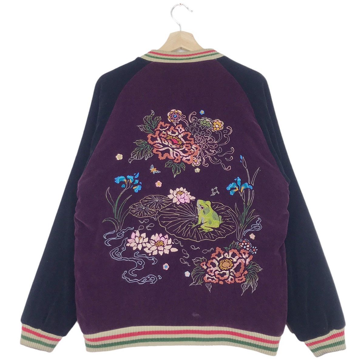 Japanese Brand × Vintage 80’s Fish Moster Tattoo Reversible Rayon Sukajan jacket Size US M / EU 48-50 / 2 - 9 Thumbnail