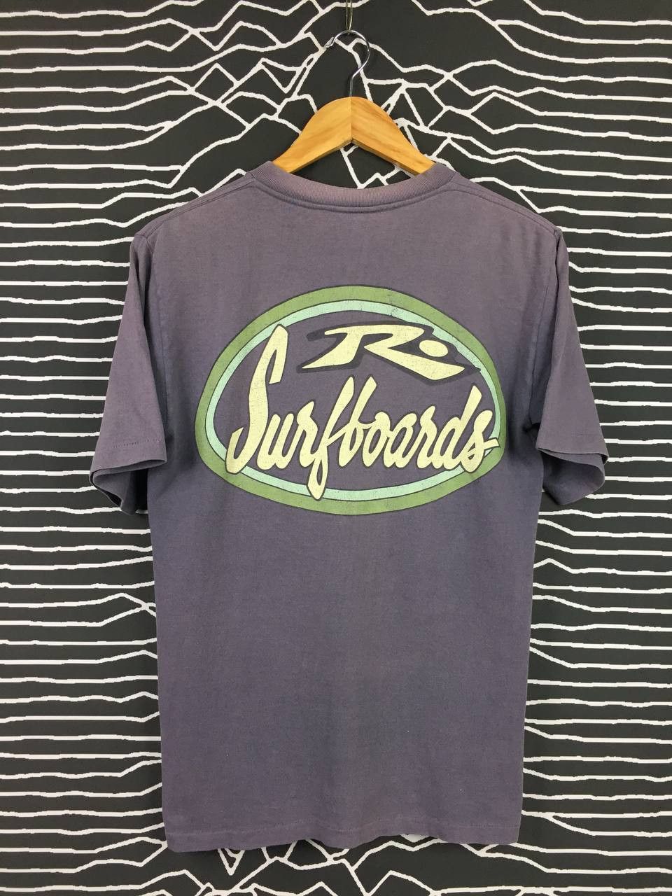 image of VTG 90's Rusty Surfboards Made In Usa Single Stitch Skate Tee in Grey, Men's (Size Small)