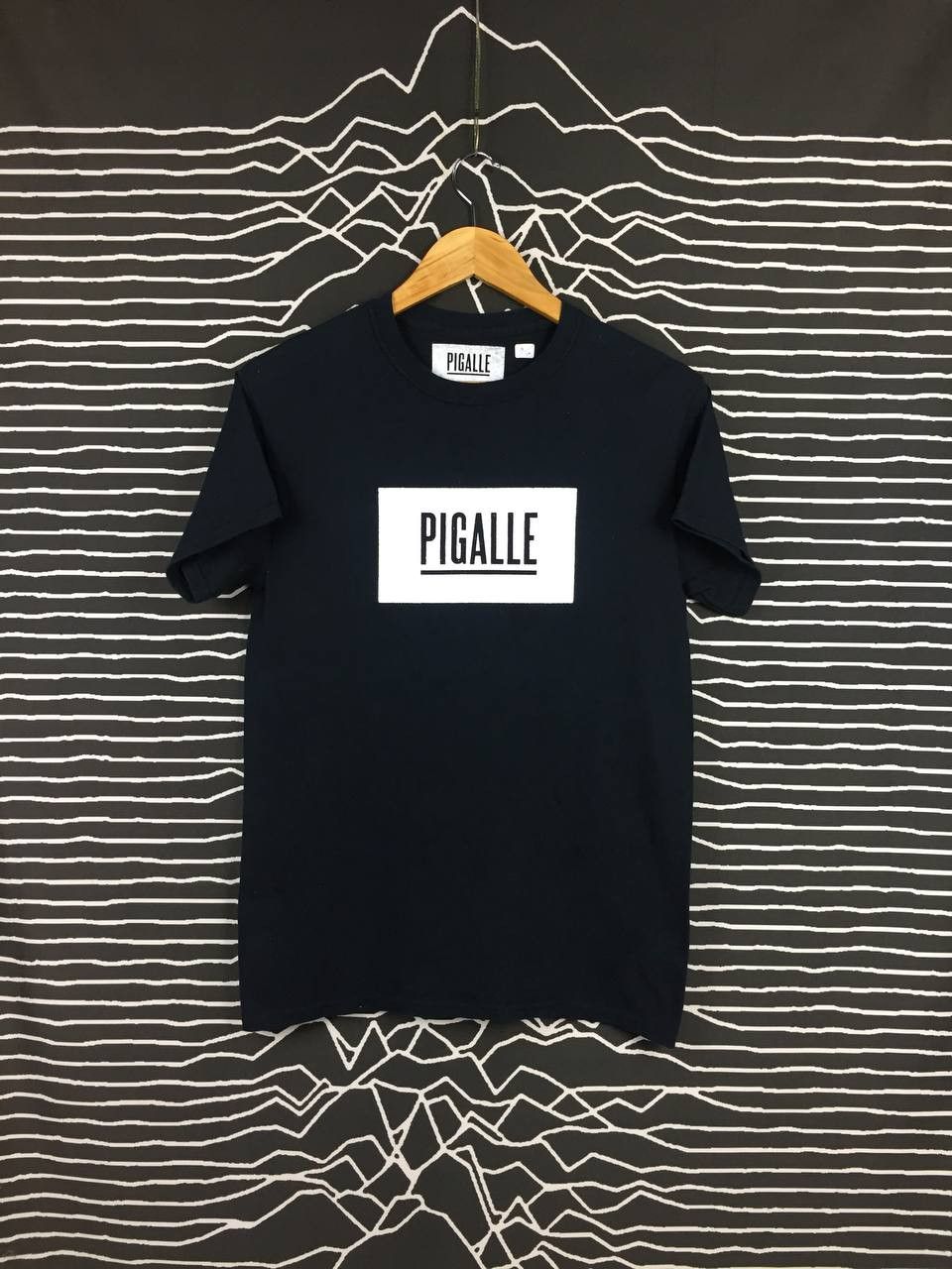 image of VTG Pigalle Streetwear Kanye West Virgil Abloh Box Logo Tee in Black, Men's (Size Medium)