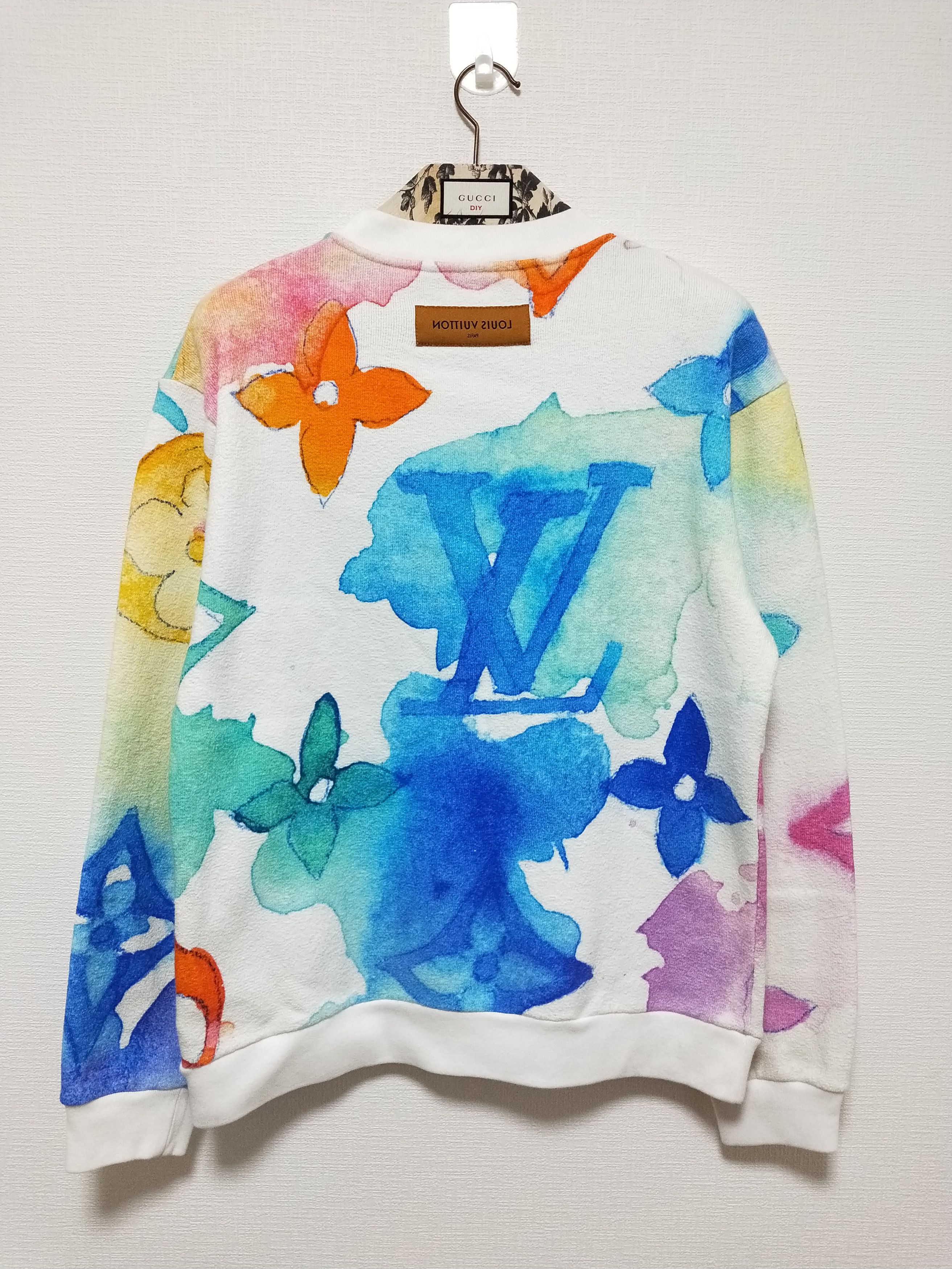 Louis Vuitton × Virgil Abloh Watercolor Monogram Sweatshirt Size US M / EU 48-50 / 2 - 2 Thumbnail