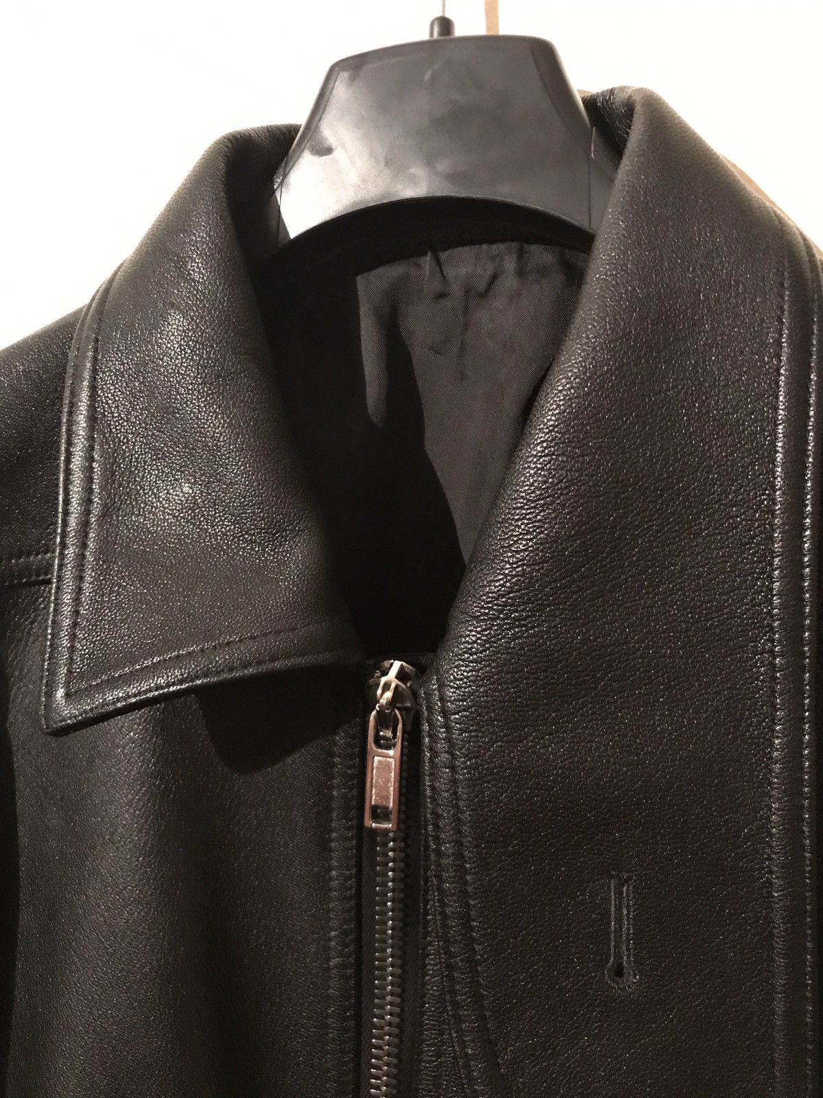 Rick Owens RICK OWENS MEN'S WALRUS SS17 BLACK LEATHER BOMBER Rick Owens RICK OWENS MEN'S WALRUS SS17 BLACK LEATHER BOMBER