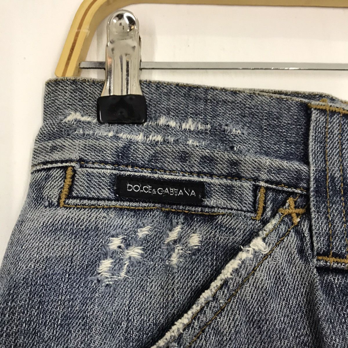 Dolce & Gabbana Dolce & Gabbana distressed denim art Mickey mouse denim pant Size US 31 - 6 Thumbnail