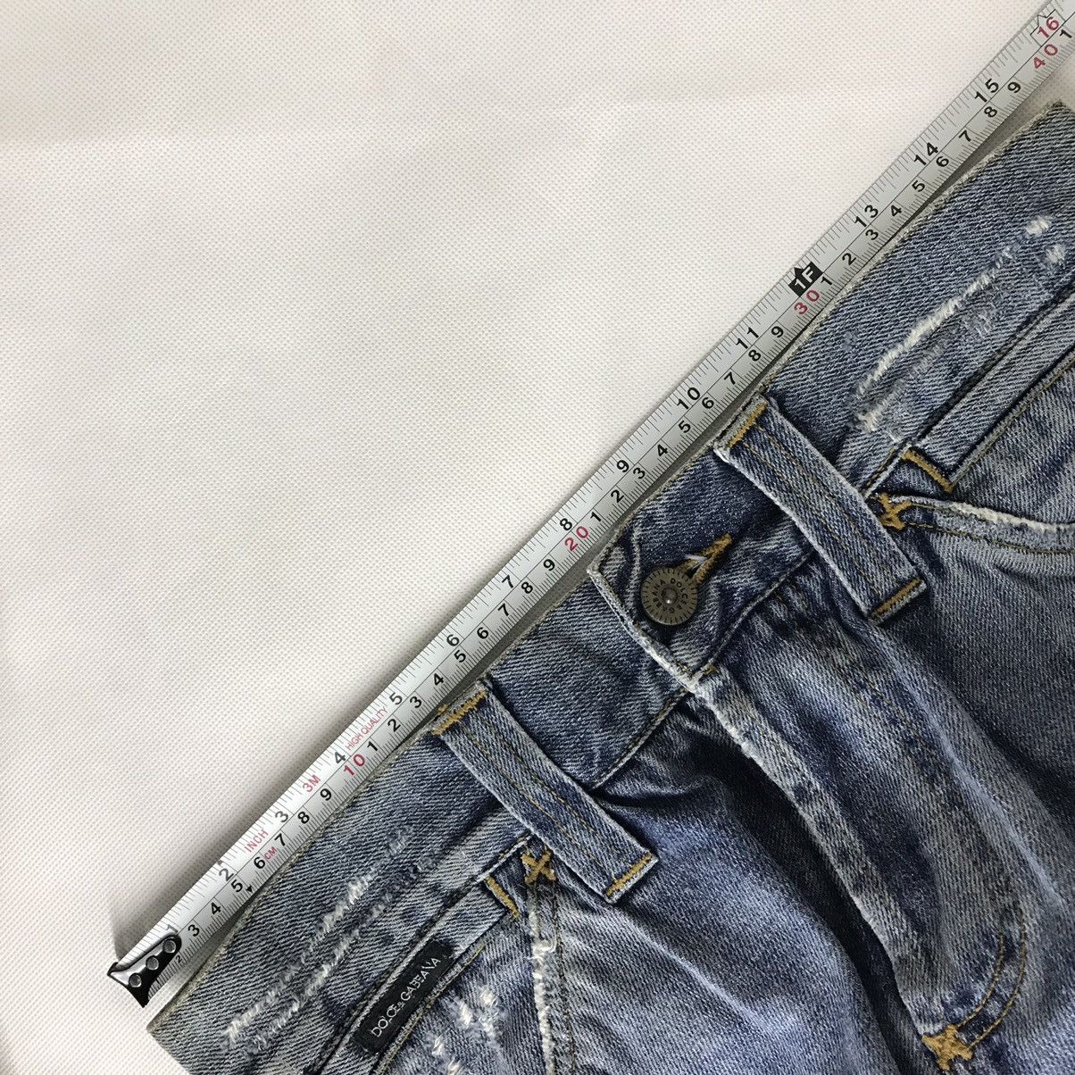 Dolce & Gabbana Dolce & Gabbana distressed denim art Mickey mouse denim pant Size US 31 - 14 Thumbnail