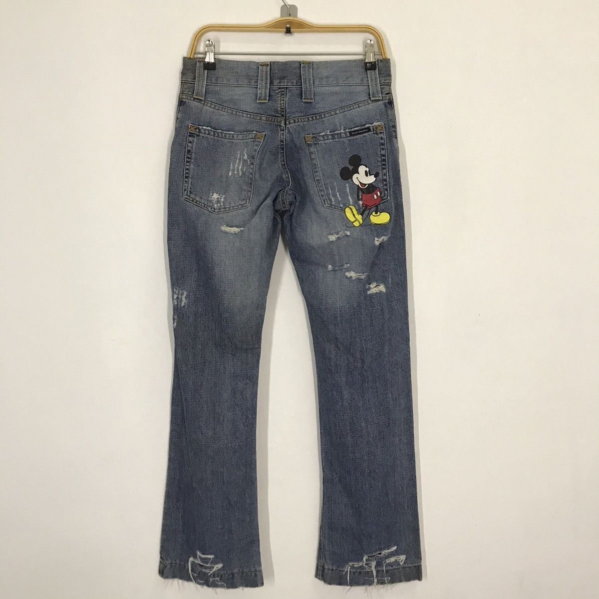 Dolce & Gabbana Dolce & Gabbana distressed denim art Mickey mouse denim pant Size US 31 - 9 Thumbnail