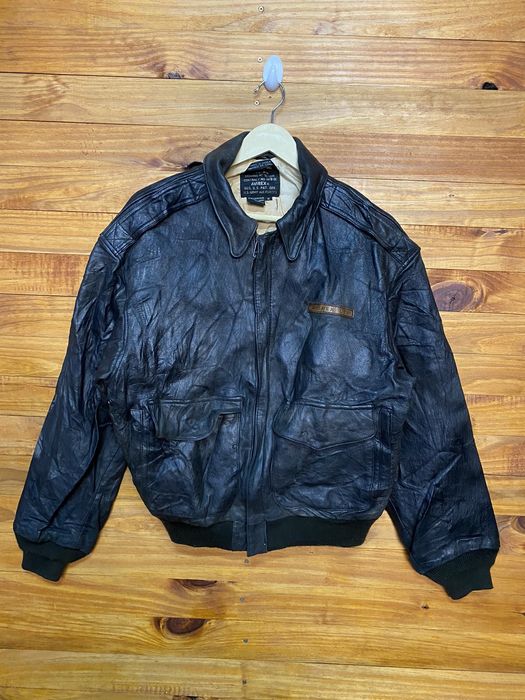 Us Air Force Vintage 80s Avirex Type A2 Leather Jacket | Grailed