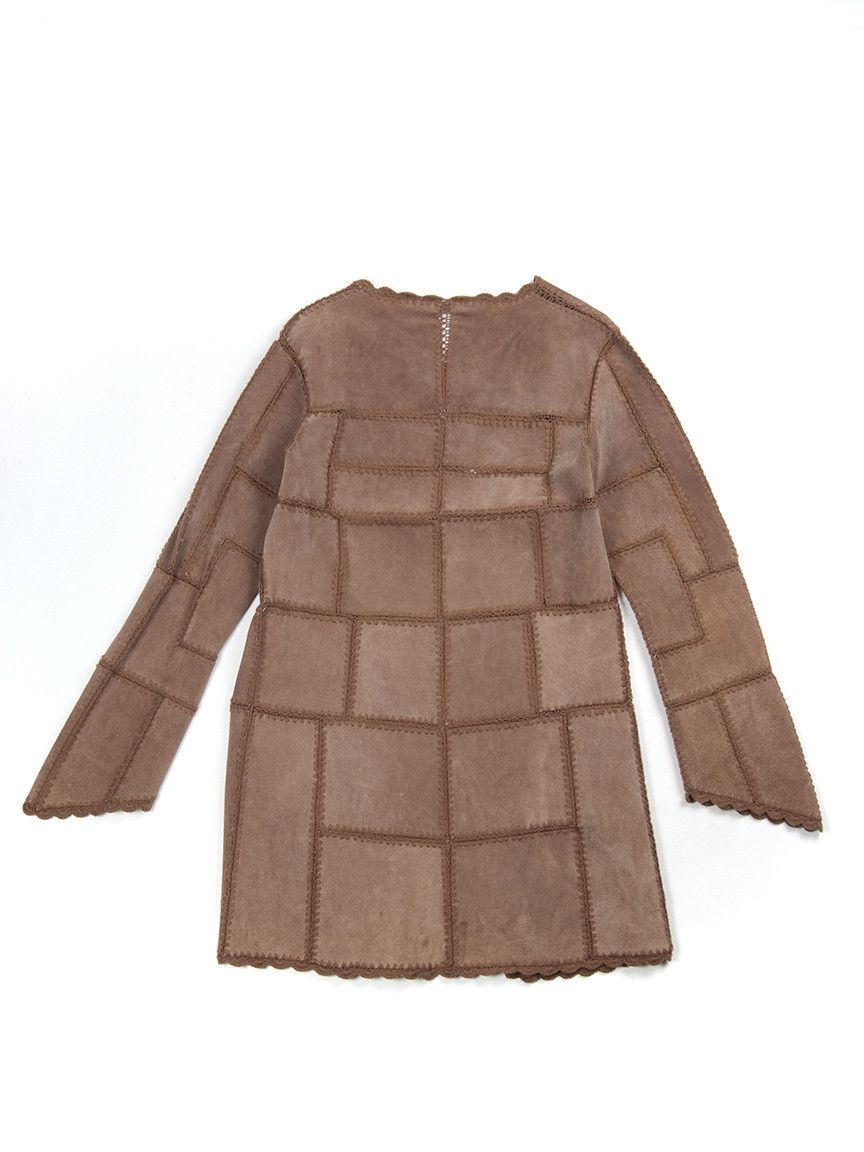Genuine Leather × Vintage Vintage 70-80's Brown Suede Pieced Long Coat Jacket Size M / US 6-8 / IT 42-44 - 2 Thumbnail