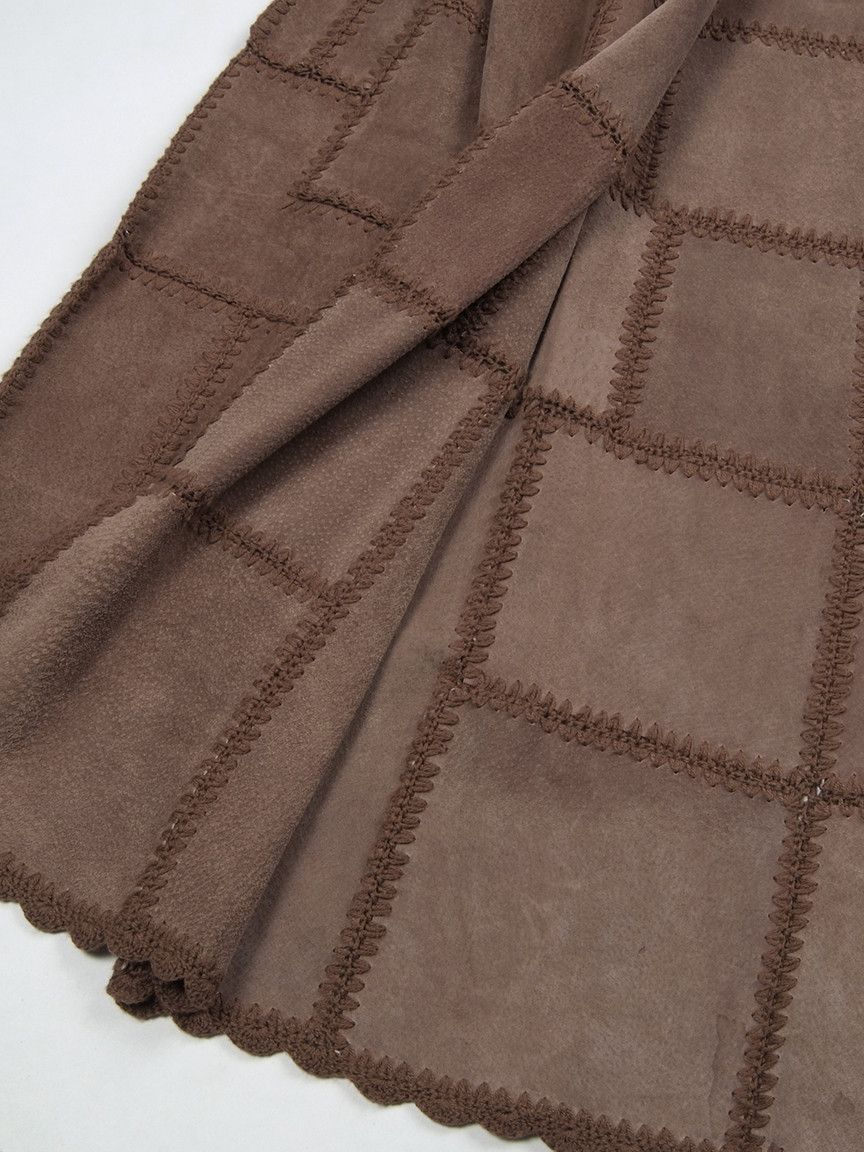 Genuine Leather × Vintage Vintage 70-80's Brown Suede Pieced Long Coat Jacket Size M / US 6-8 / IT 42-44 - 6 Thumbnail
