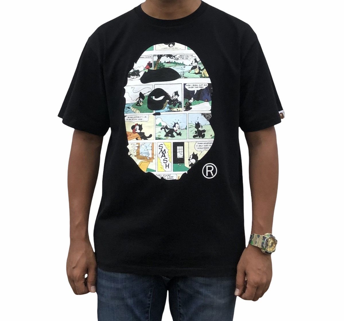 Bape 🔥FINAL DROP🔥OG A Bathing Ape(R) X Felix Cat Tee Size US XL / EU 56 / 4 - 5 Thumbnail