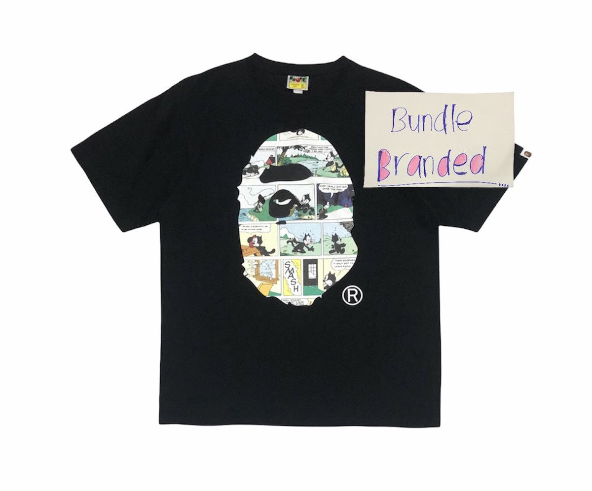 Bape 🔥FINAL DROP🔥OG A Bathing Ape(R) X Felix Cat Tee Size US XL / EU 56 / 4 - 4 Thumbnail