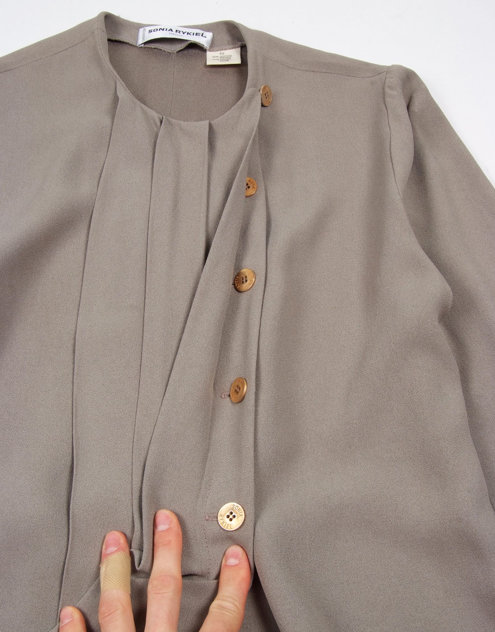 Sonia Rykiel Vintage Sonia Rykiel Avantgarde Hidden Buttons Light Jacket Size L / US 10 / IT 46 - 6 Thumbnail