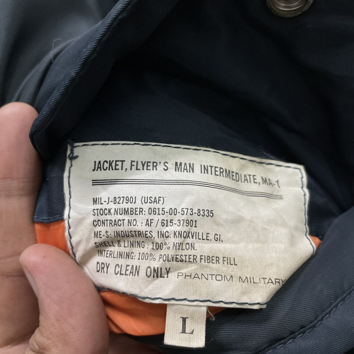 💥 Vintage MA 1 PHANTOM MILITARY Reversible bomber jacket