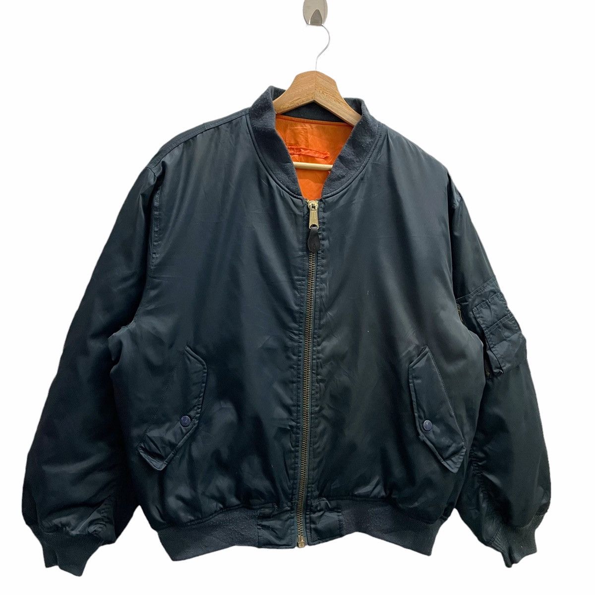 💥 Vintage MA 1 PHANTOM MILITARY Reversible bomber jacket