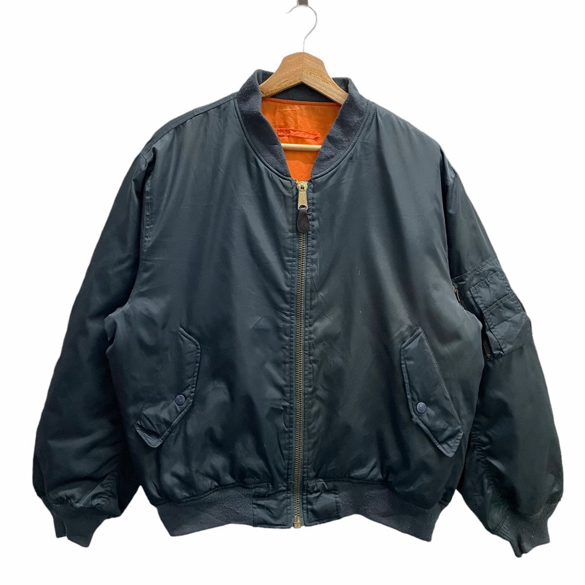💥 Vintage MA 1 PHANTOM MILITARY Reversible bomber jacket