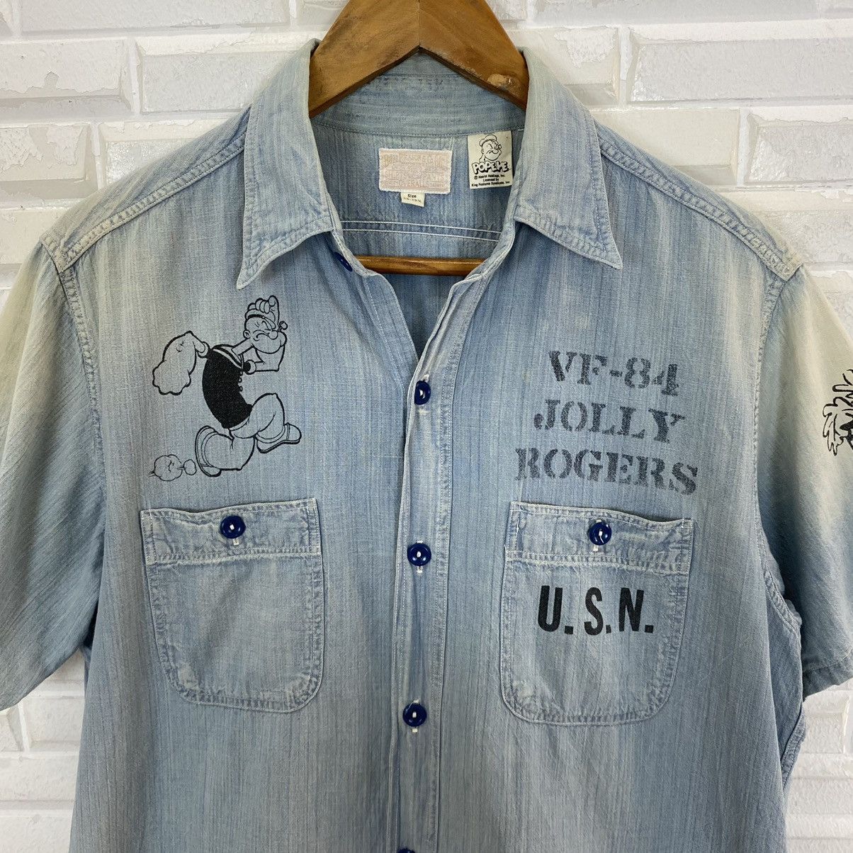 Buzz Rickson's VINTAGE BUZZ RICKSONS X POPEYE USN SHIRT Size US S / EU 44-46 / 1 - 5 Thumbnail