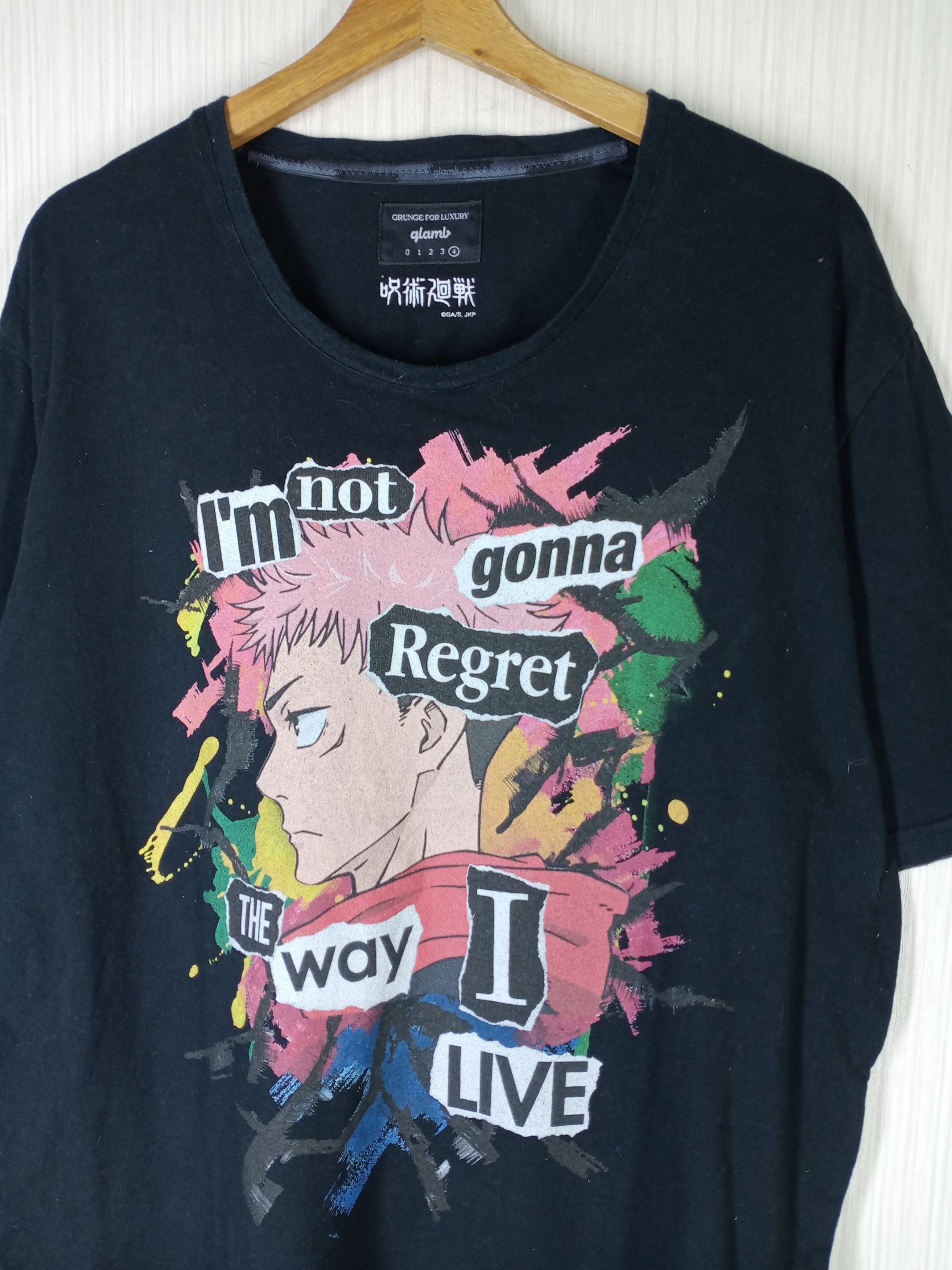 Anime Rare Jujutsu Kaisen X Grunge For Luxury Glamb Tshirt Size US XL / EU 56 / 4 - 3 Thumbnail