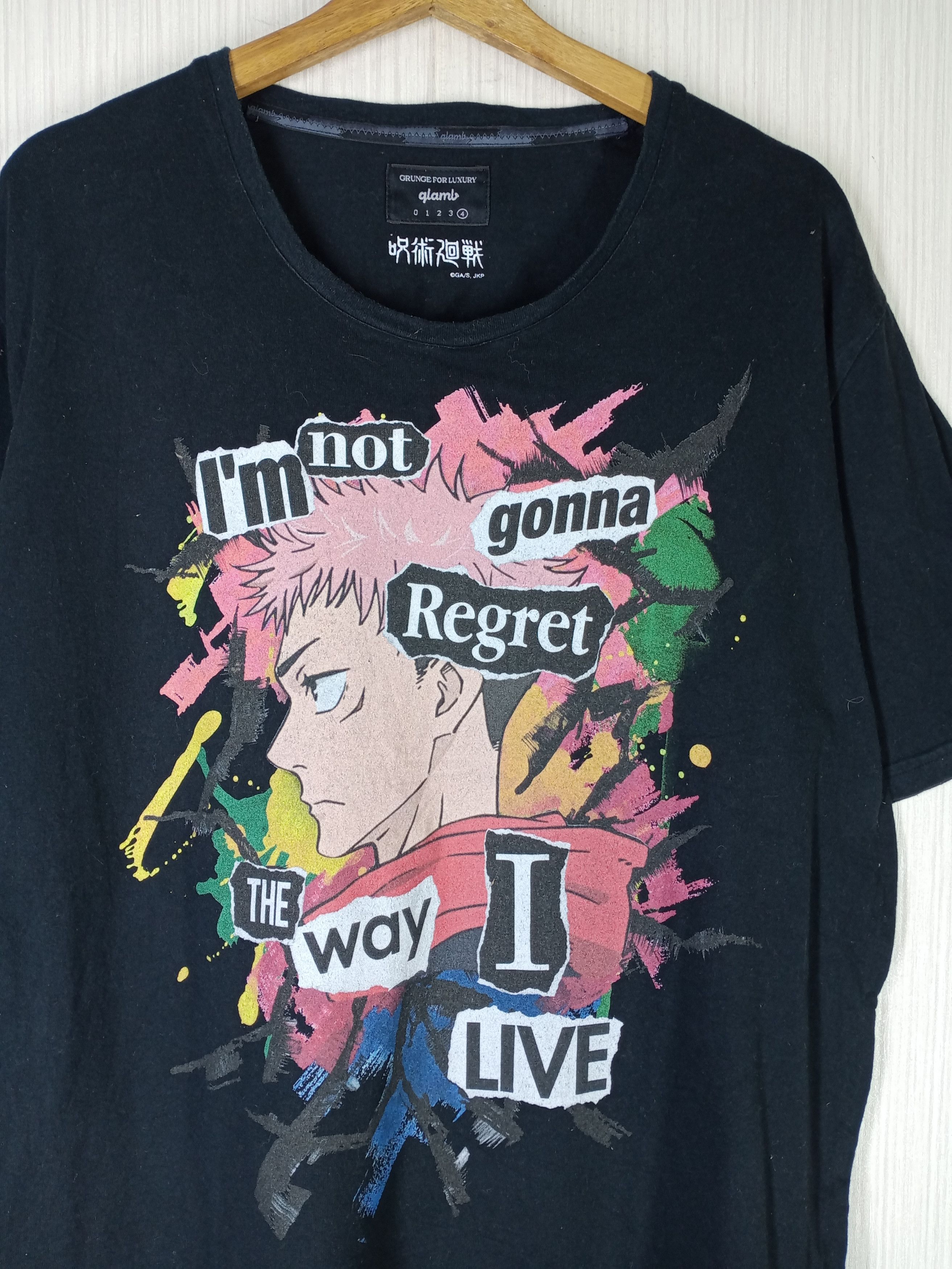 Anime Rare Jujutsu Kaisen X Grunge For Luxury Glamb Tshirt Size US XL / EU 56 / 4 - 5 Thumbnail