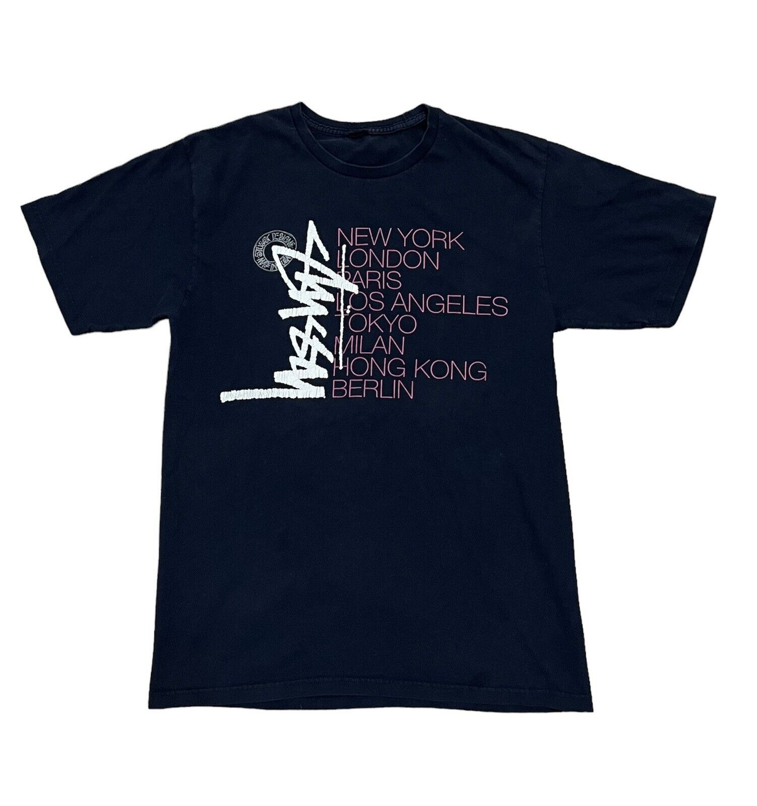 Stussy Stussy Buana Stack Tee T-Shirt Navy Blue Adult Men's