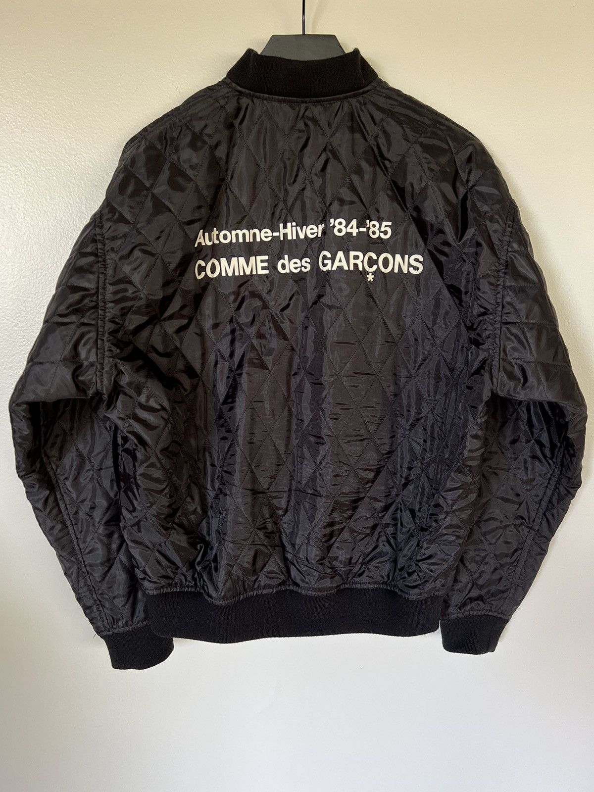 image of Cdg Cdg Cdg x Comme Des Garcons Comme Des Garçons Aw 84-85 Staff Bomber Jacket Size Large in Black