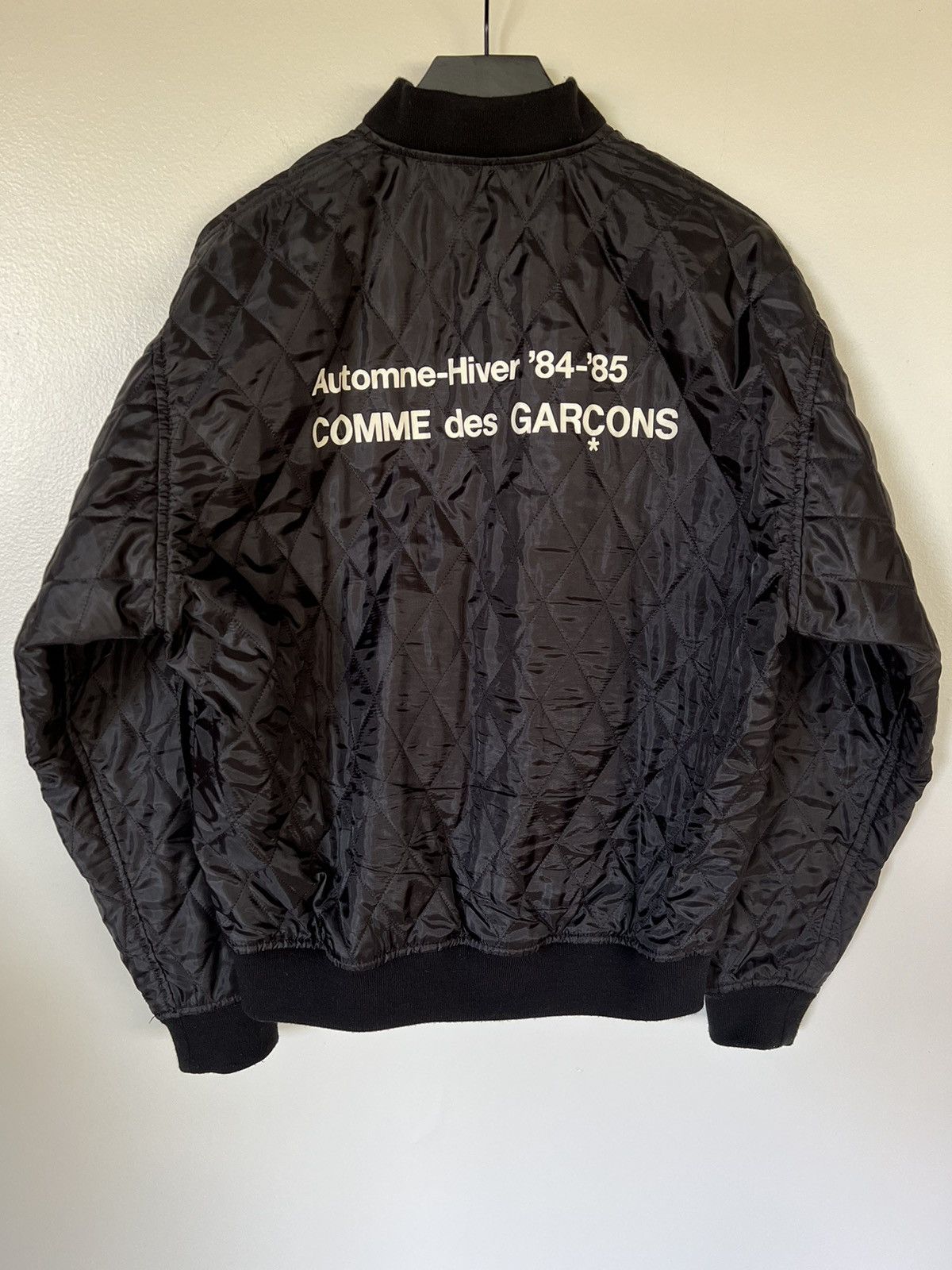 Pre-owned Cdg Cdg Cdg X Comme Des Garcons Comme Des Garçons Aw 84-85 Staff Bomber Jacket Size Large In Black