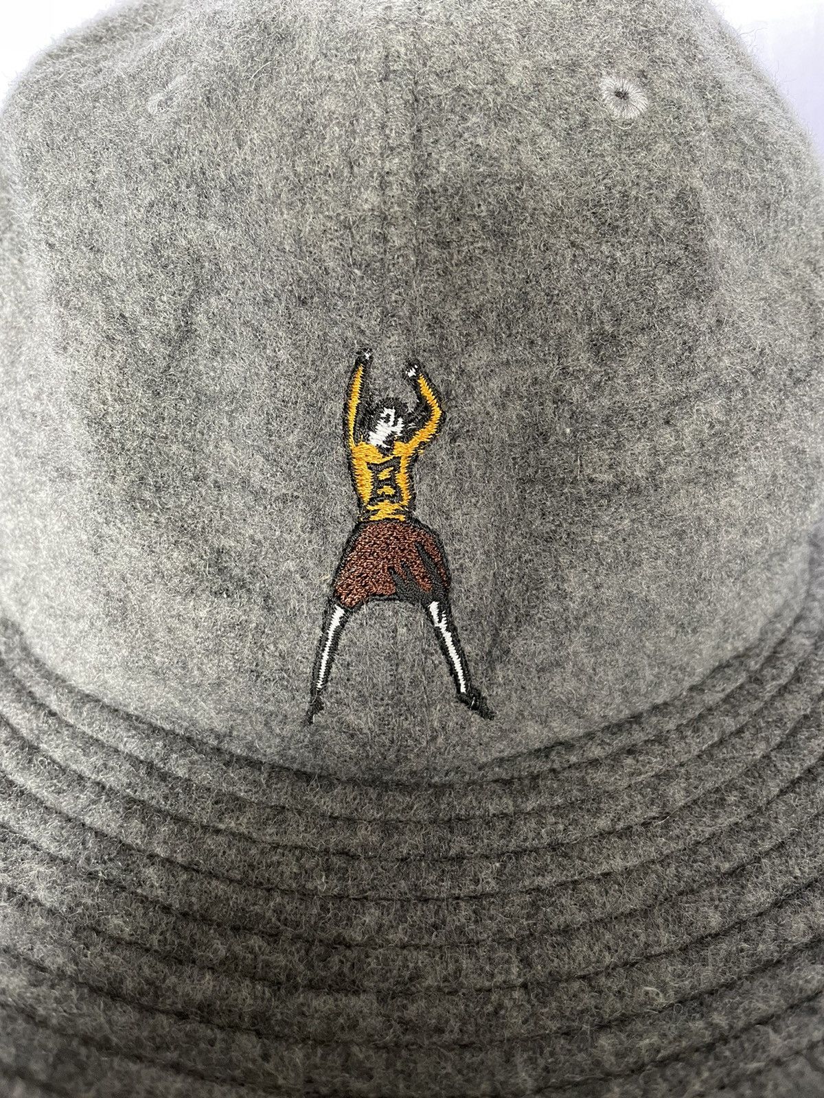 Issey Miyake × Pleats Please Issey Miyake × Vintage PLEATS PLEASE Issey Miyake Embroidery Logo Wool Bucket Hat Size ONE SIZE - 2 Thumbnail