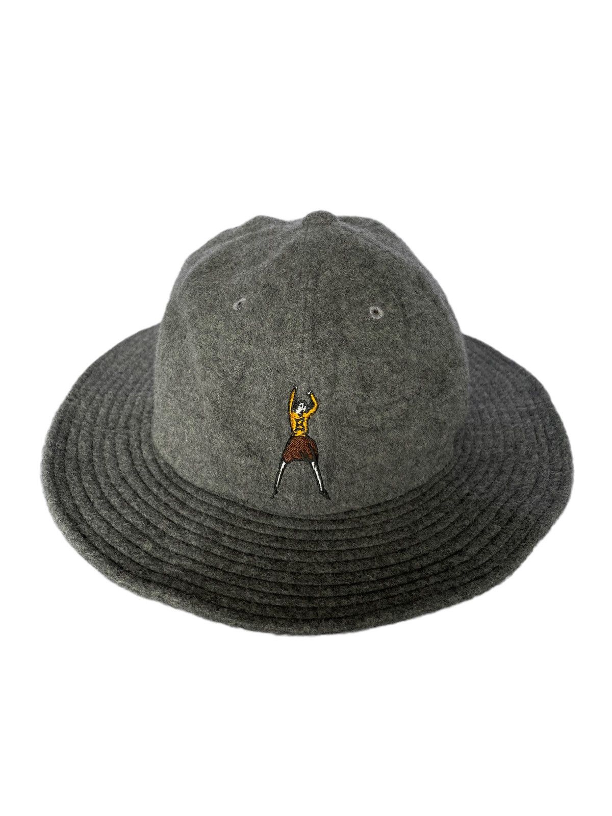 Issey Miyake × Pleats Please Issey Miyake × Vintage PLEATS PLEASE Issey Miyake Embroidery Logo Wool Bucket Hat Size ONE SIZE - 1 Thumbnail
