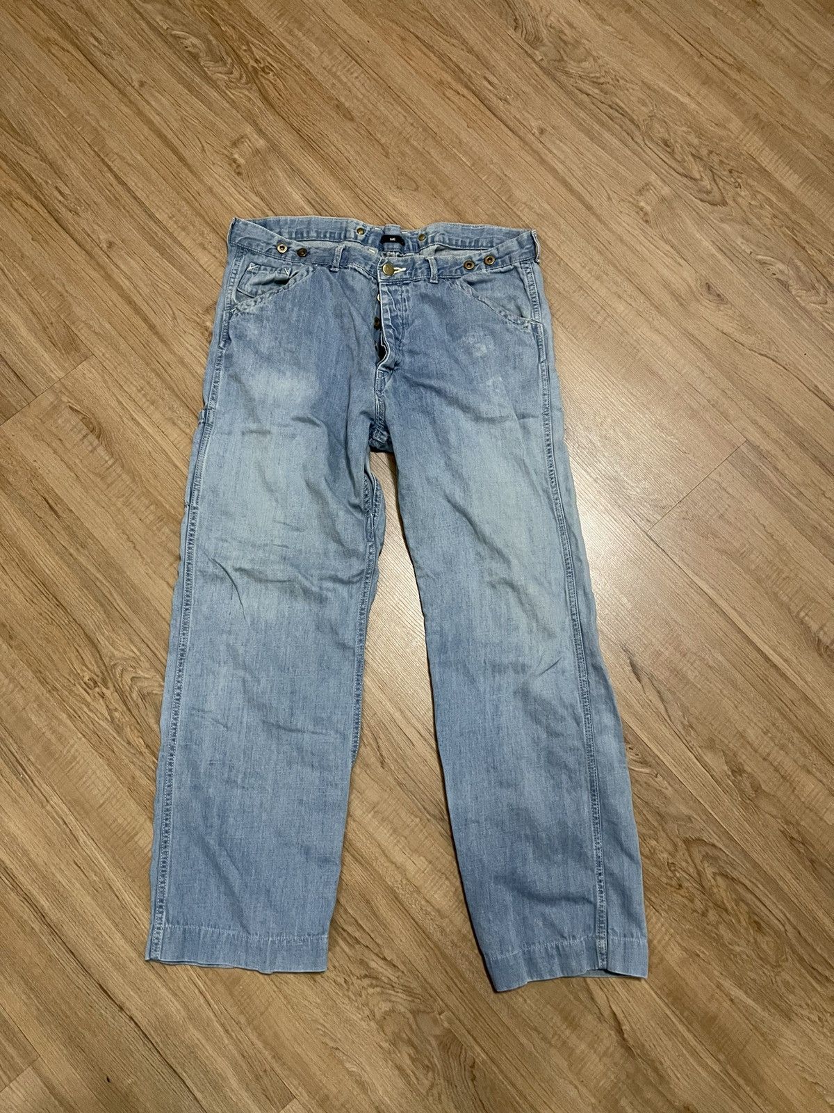 Japanese Brand Hare Light Casual Jeans Size US 37 - 1 Thumbnail