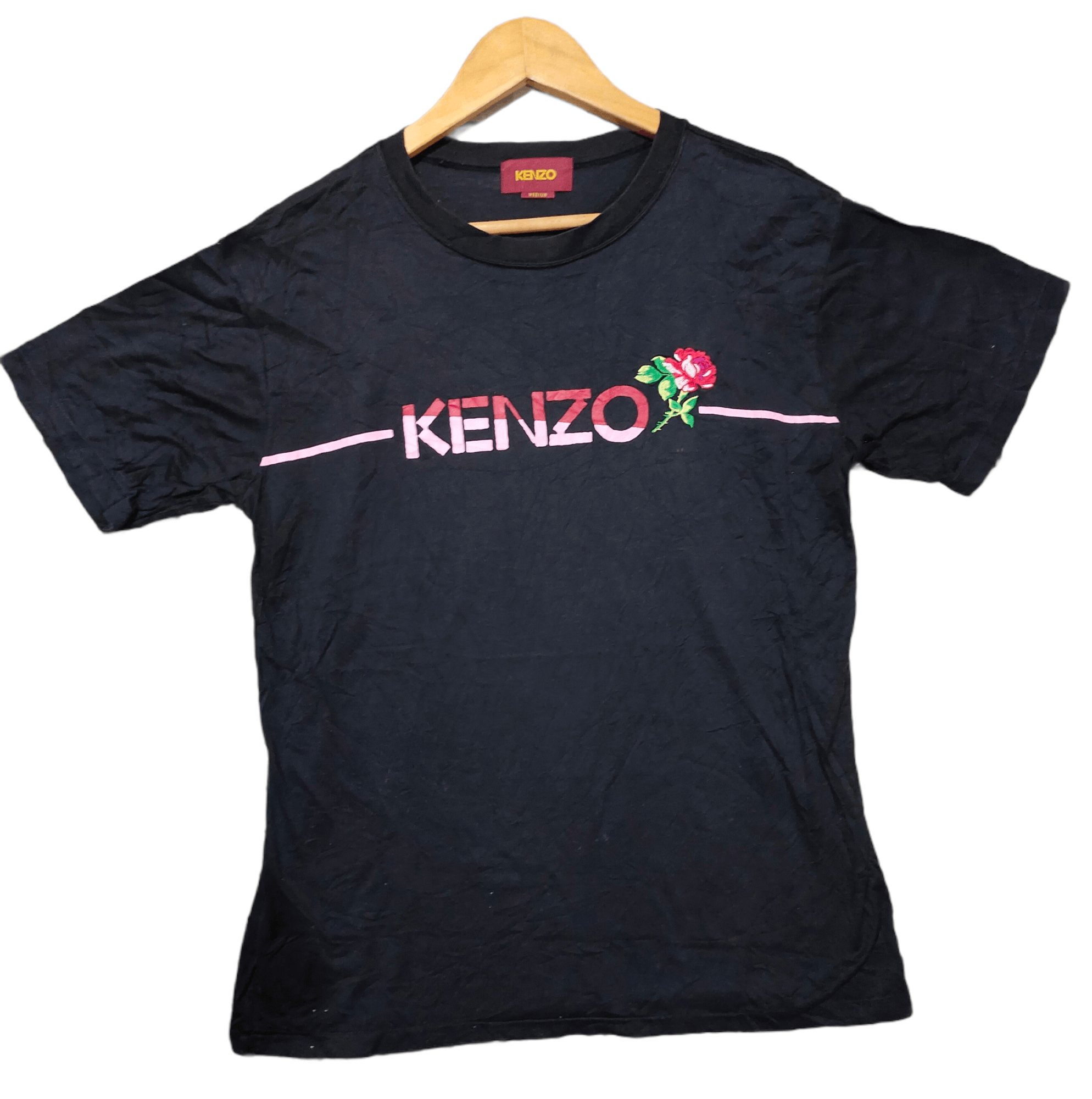 Japanese Brand × Kenzo Vintage KENZO flower black tshirt Size US M / EU 48-50 / 2 - 1 Thumbnail
