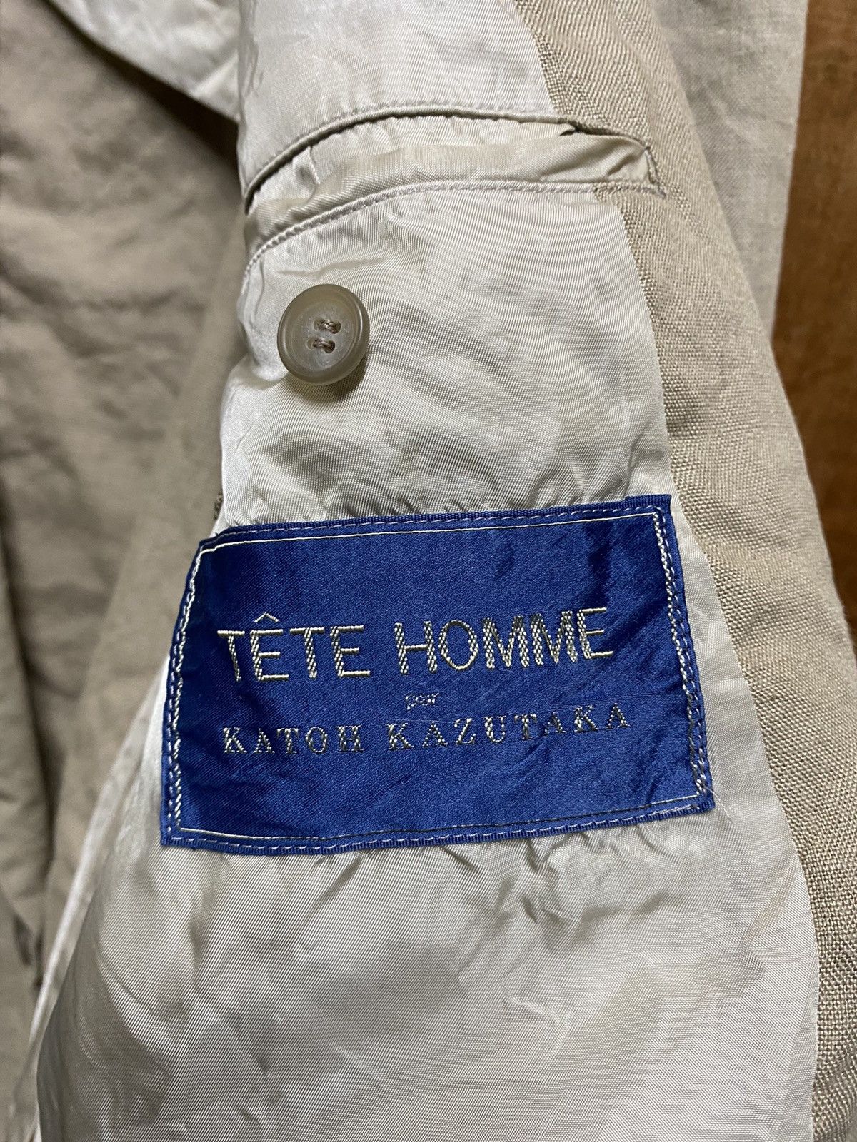 Issey Miyake × Tete Homme × Vintage Vintage Tete Homme x Katoh Kazutaka Linen Jacket Size US M / EU 48-50 / 2 - 6 Thumbnail