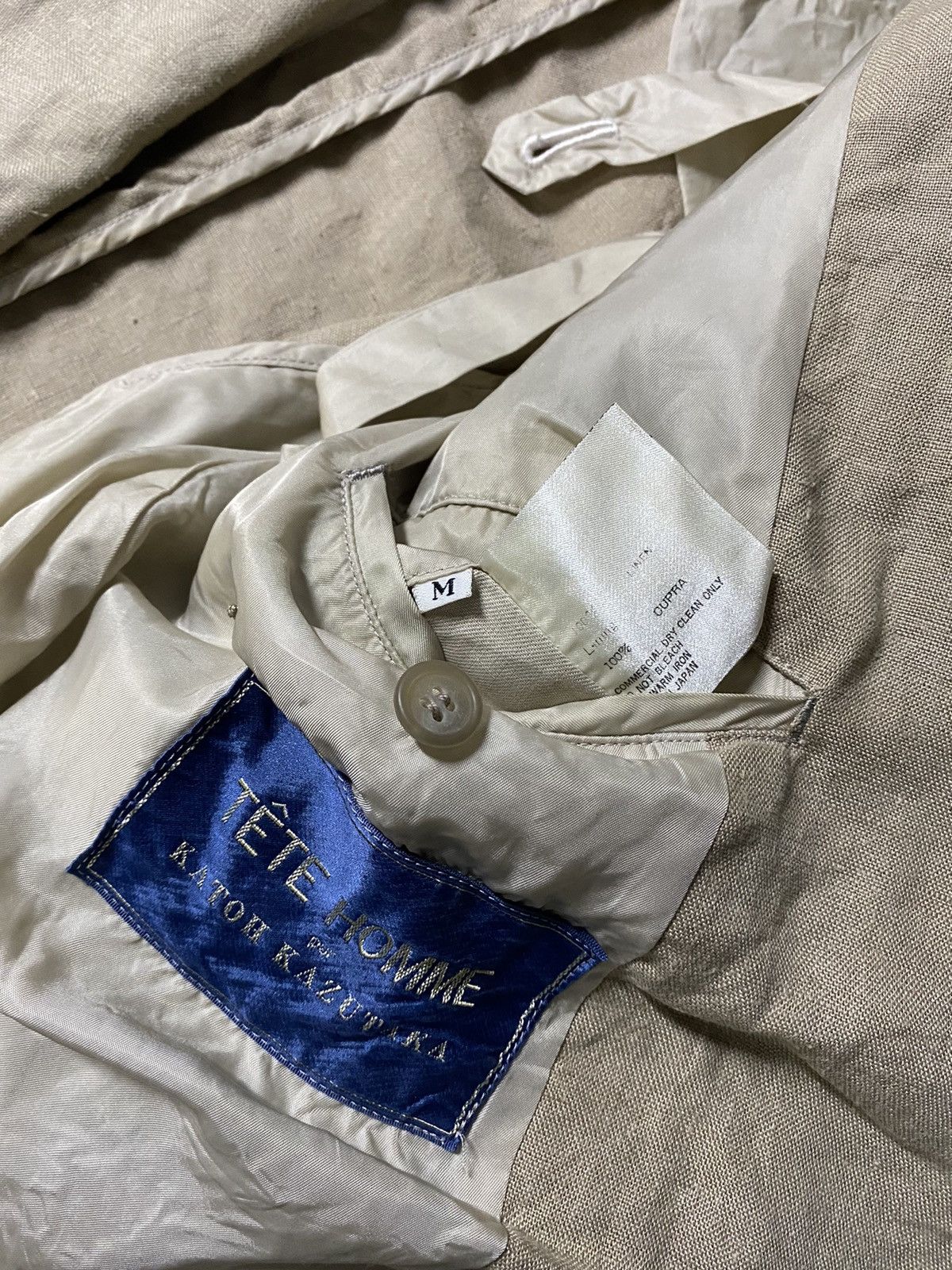 Issey Miyake × Tete Homme × Vintage Vintage Tete Homme x Katoh Kazutaka Linen Jacket Size US M / EU 48-50 / 2 - 10 Thumbnail