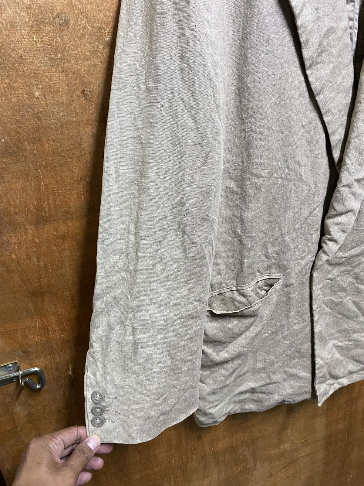Issey Miyake × Tete Homme × Vintage Vintage Tete Homme x Katoh Kazutaka Linen Jacket Size US M / EU 48-50 / 2 - 3 Thumbnail