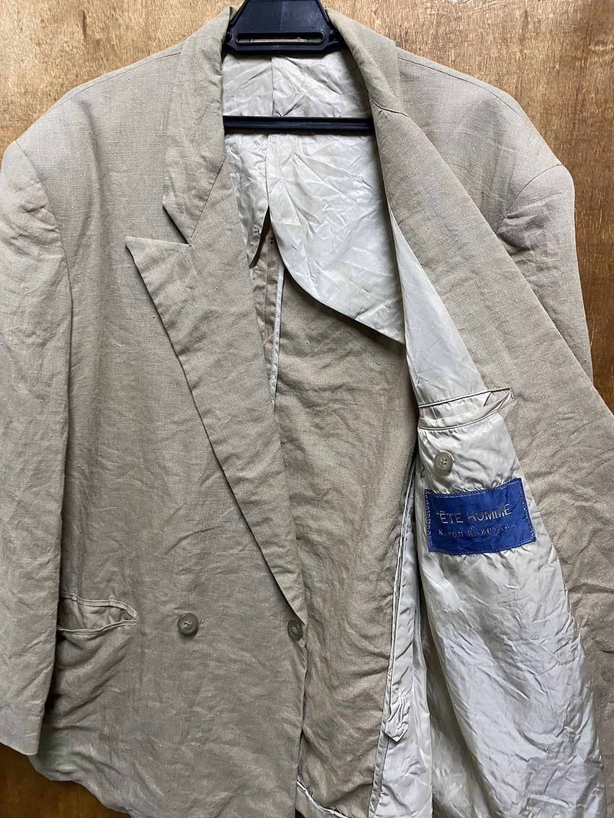 Issey Miyake × Tete Homme × Vintage Vintage Tete Homme x Katoh Kazutaka Linen Jacket Size US M / EU 48-50 / 2 - 5 Thumbnail