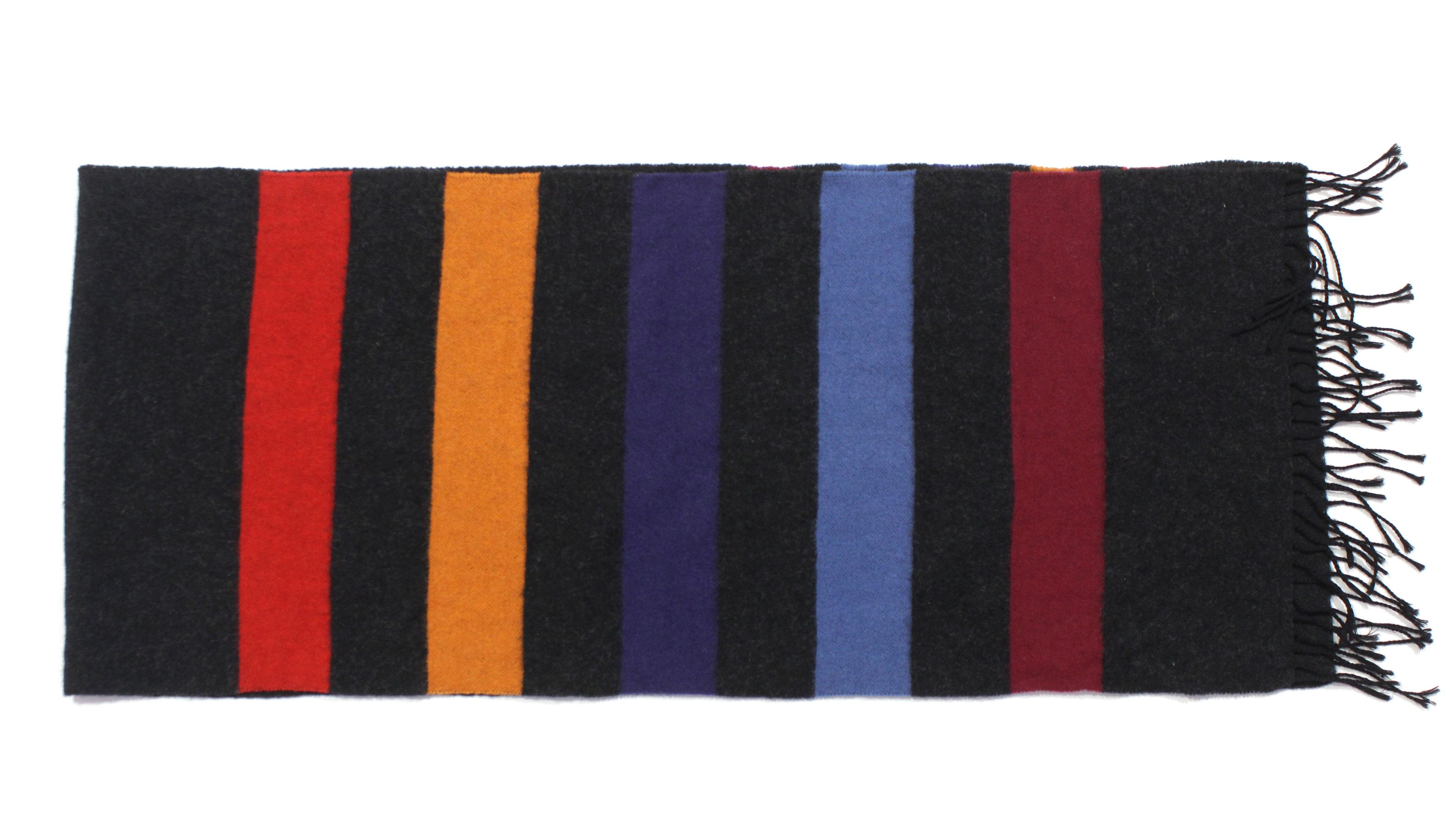 Versace 90S Big Logo Striped Scarf Vintage Size ONE SIZE - 3 Thumbnail