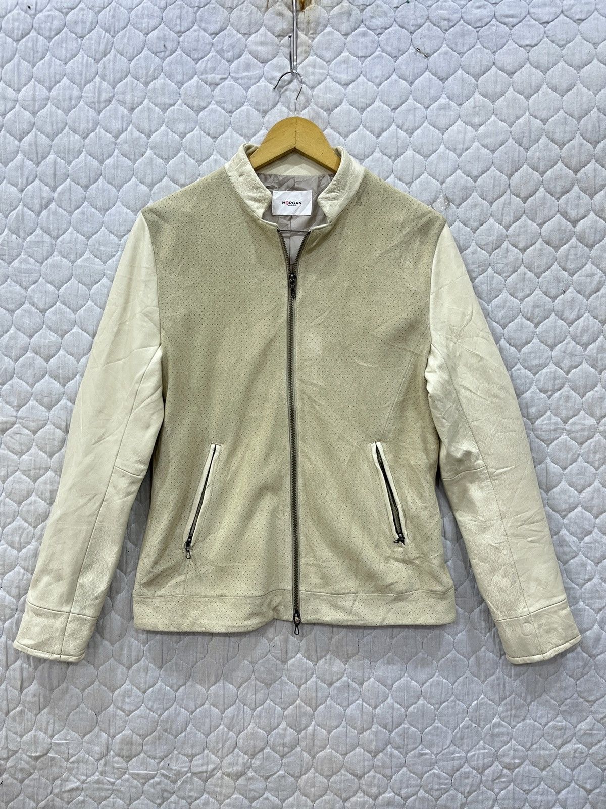 Morgan Homme (Vv). MORGAN HOMME LEATHER JACKET Size M / US 6-8 / IT 42-44 - 1 Thumbnail