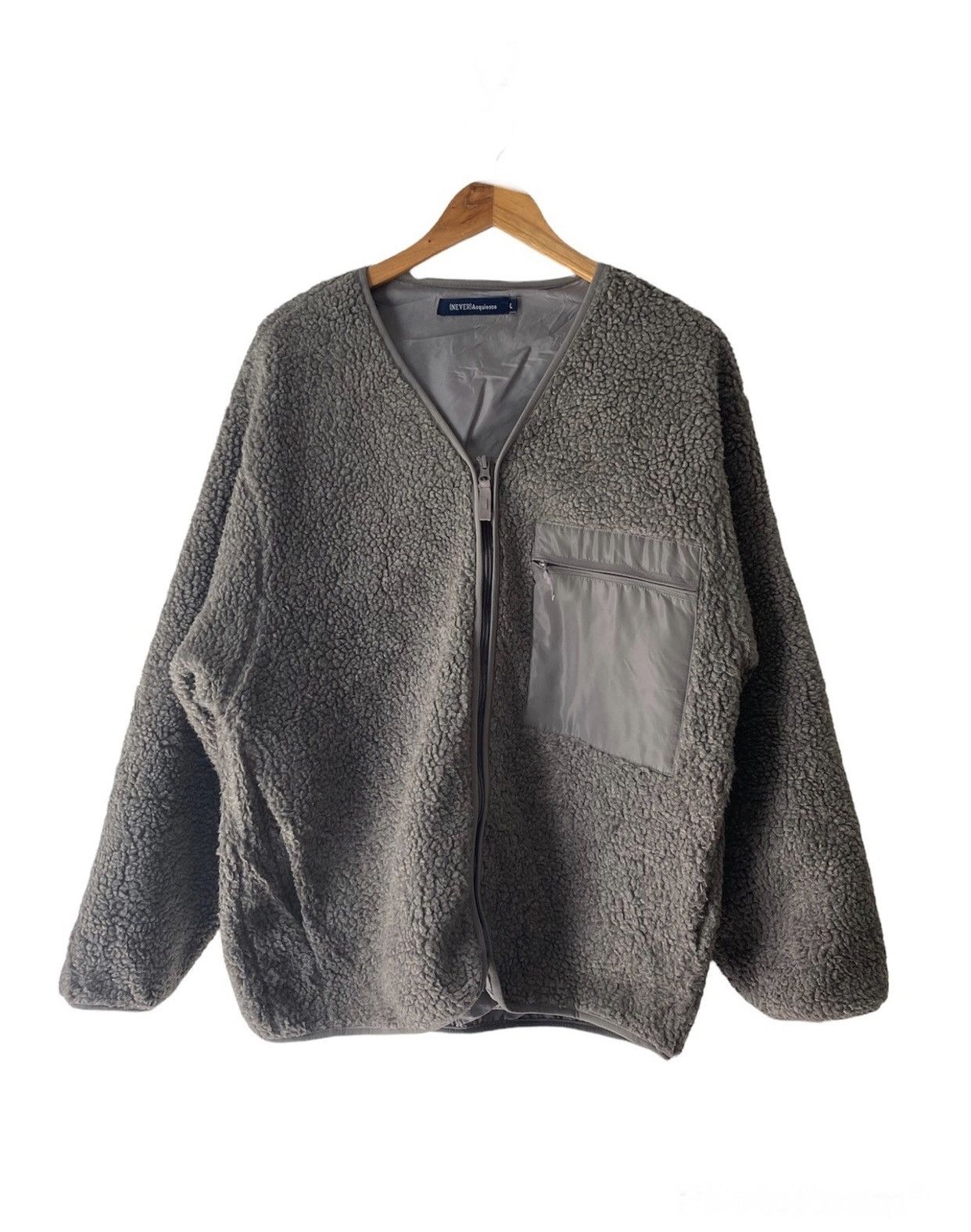 Japanese Brand × Vintage Acquiesce Never Sherpa flecce Jacket single pocket Size US L / EU 52-54 / 3 - 1 Thumbnail