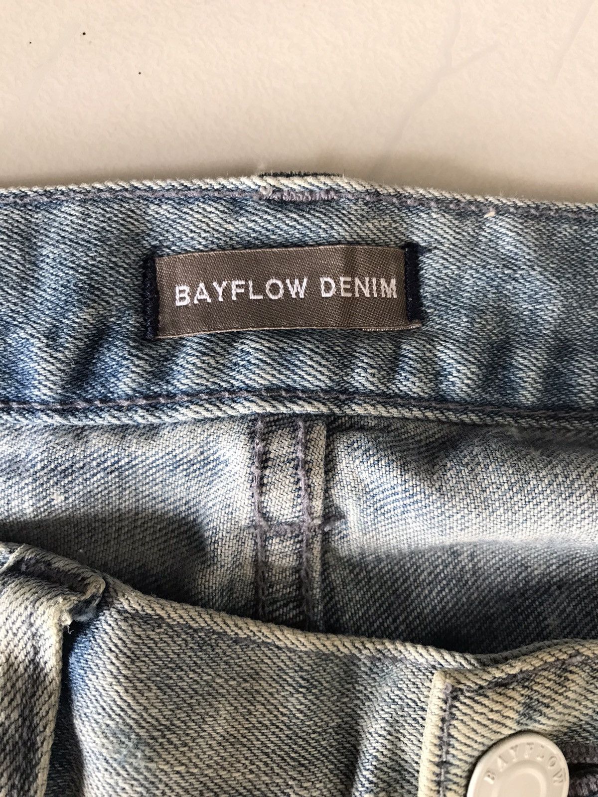 Vintage Flare Bayflow Slim Skinny Distressed Jeans japanese brand Size US 31 - 14 Thumbnail