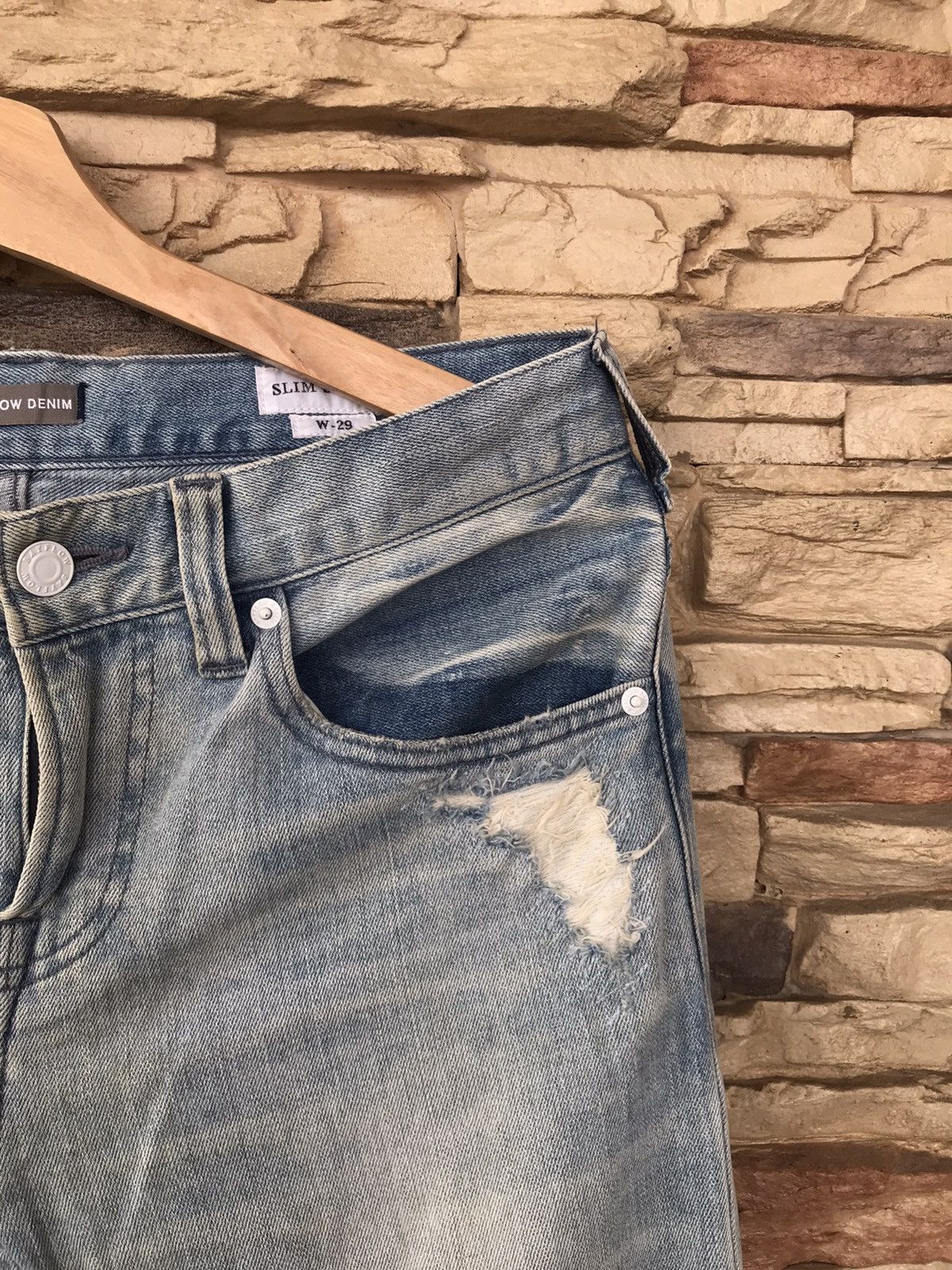 Vintage Flare Bayflow Slim Skinny Distressed Jeans japanese brand Size US 31 - 3 Thumbnail
