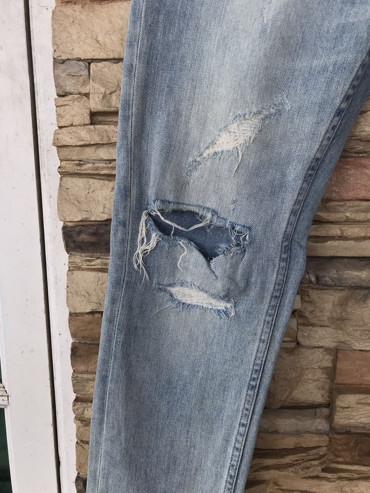 Vintage Flare Bayflow Slim Skinny Distressed Jeans japanese brand Size US 31 - 9 Thumbnail