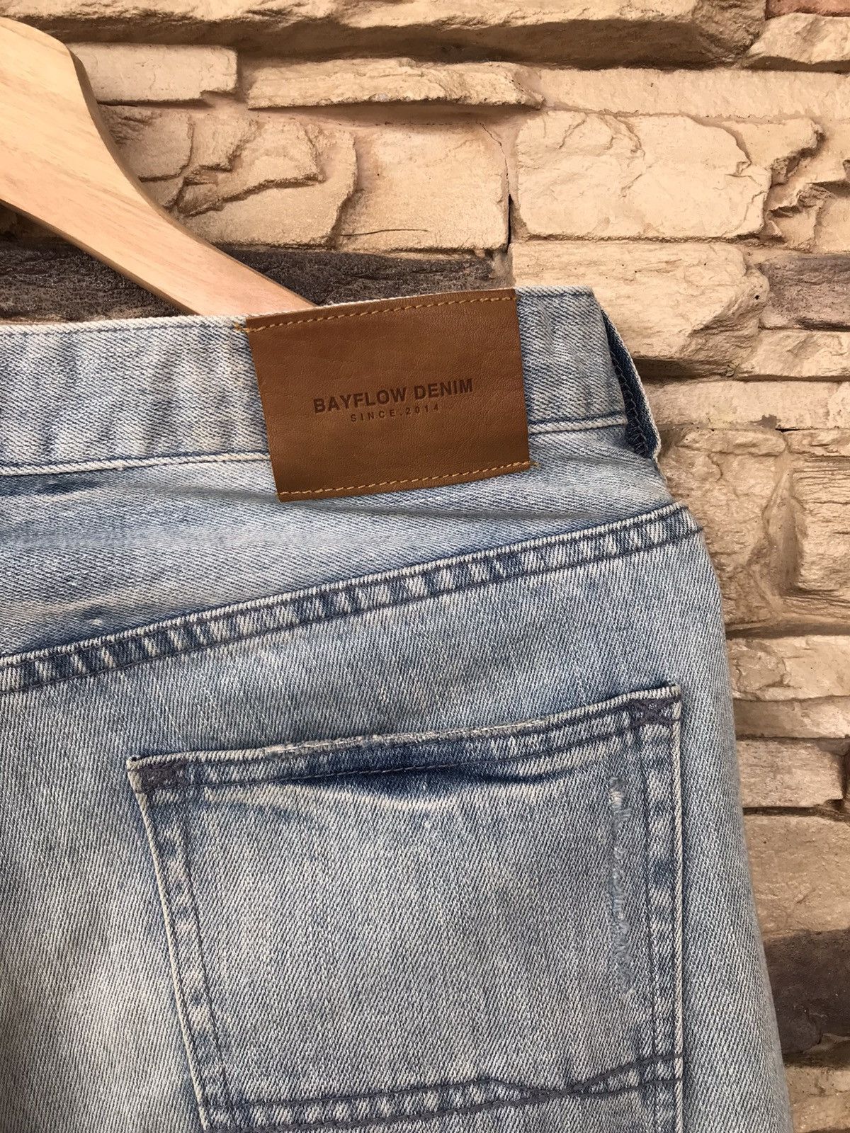 Vintage Flare Bayflow Slim Skinny Distressed Jeans japanese brand Size US 31 - 7 Thumbnail
